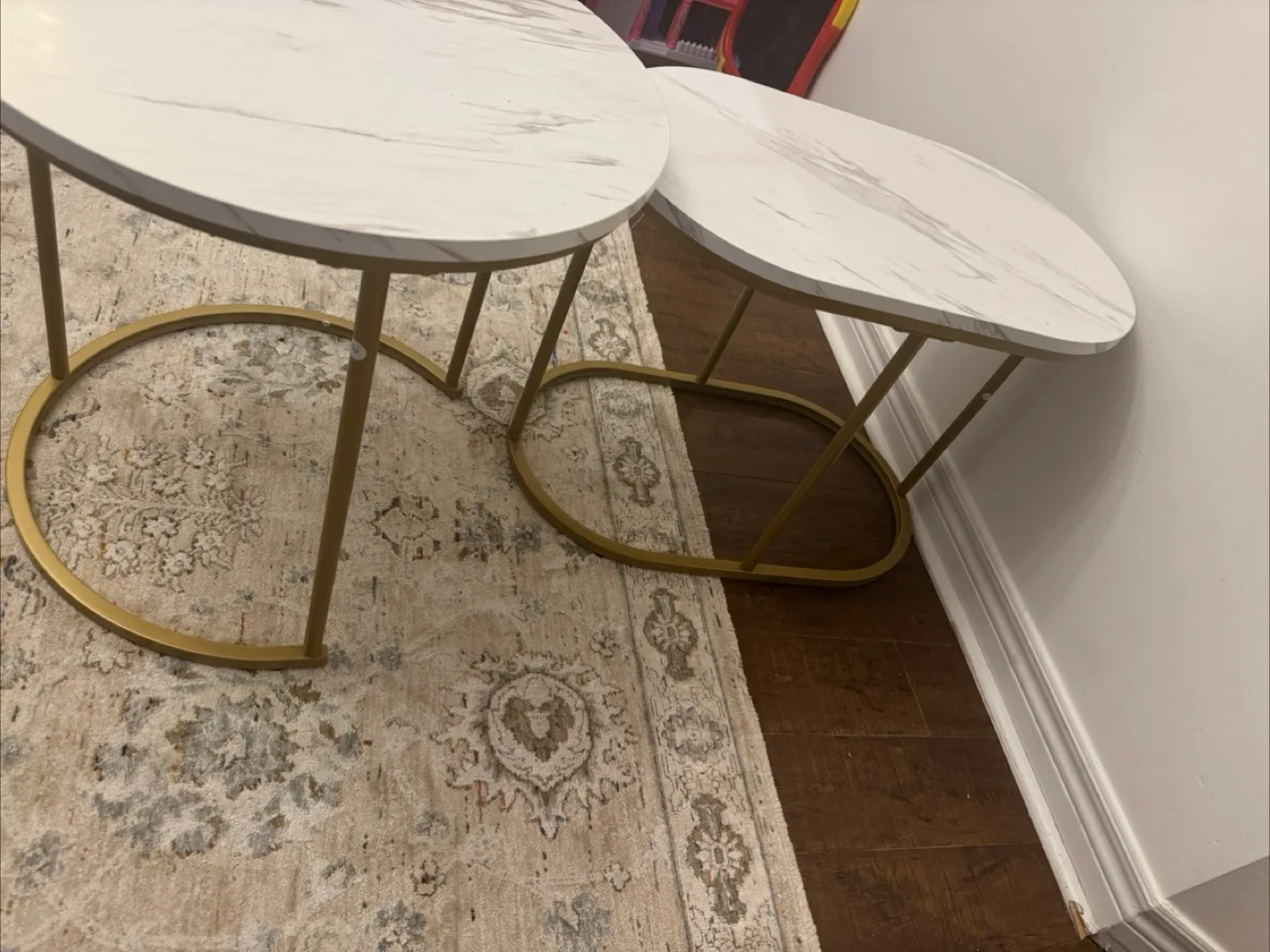 Nest of Tables - Marble Top & Gold Frame thumbnail