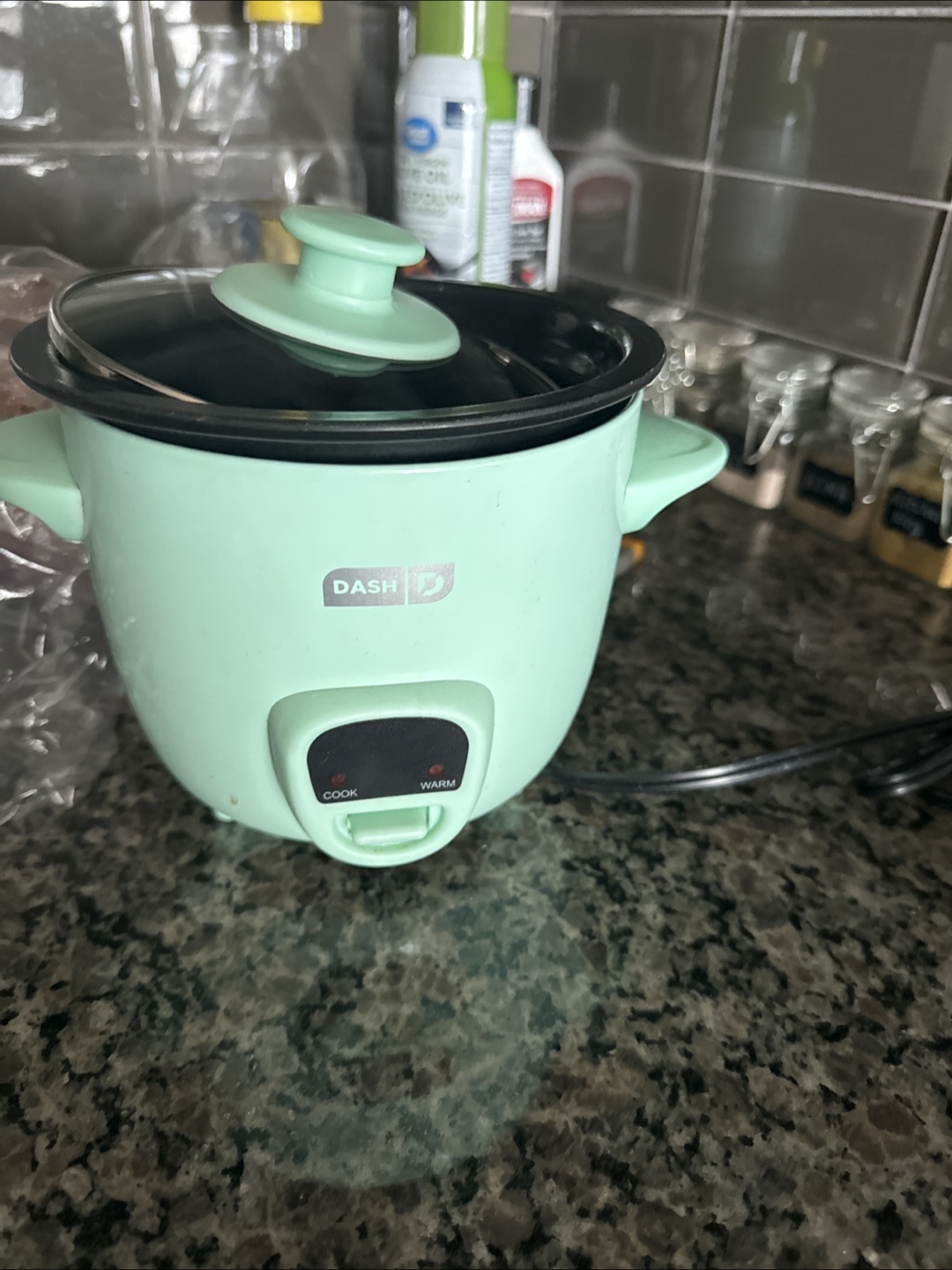 Moving Out Sale **DASH Mini Rice Cooker - Mint Green - photo 3