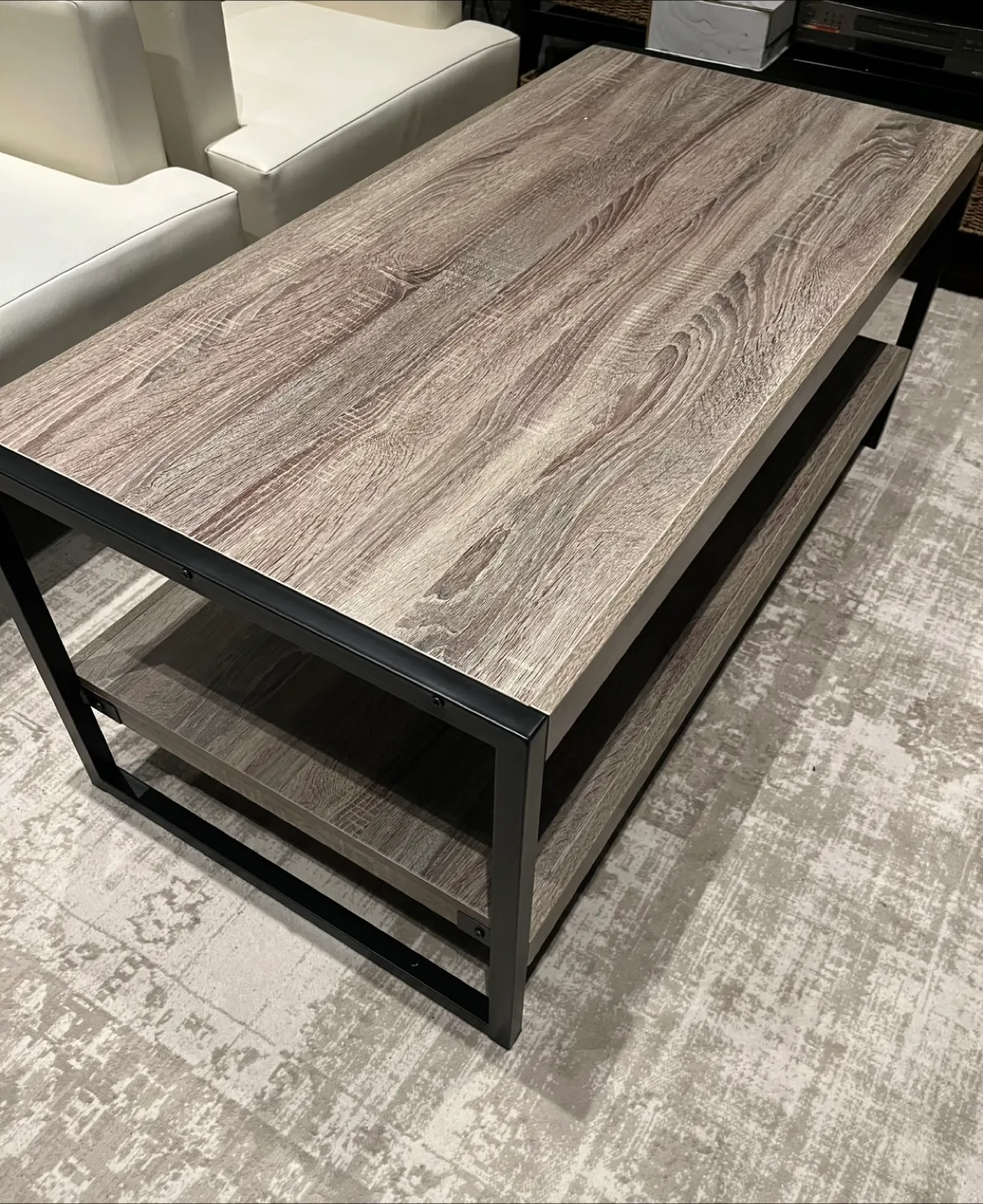 Safdie & Co. Coffee Table - Dark Taupe Black Metal image indicator(2)