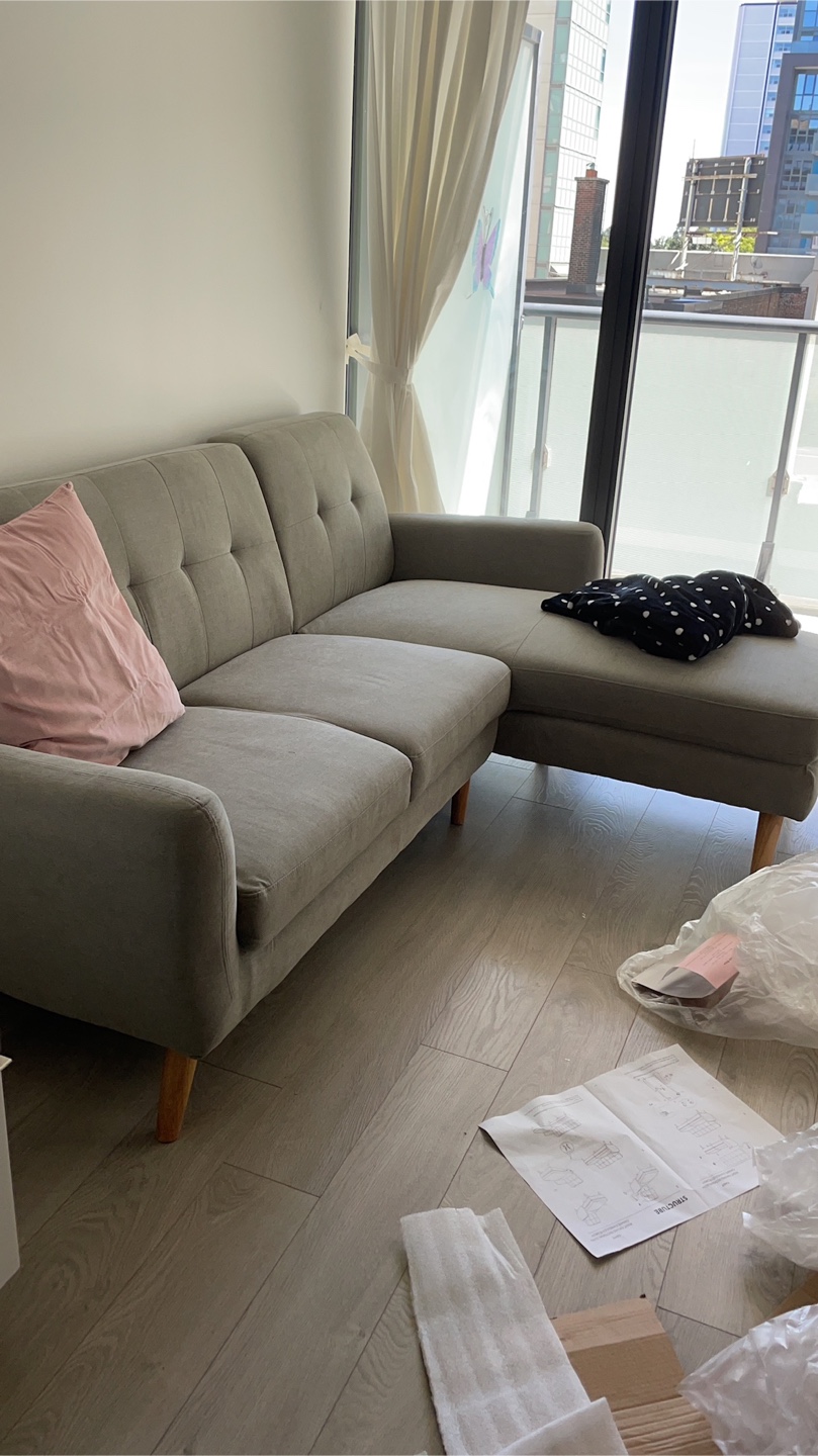 Structure Grey Sectional Sofa - photo 2
