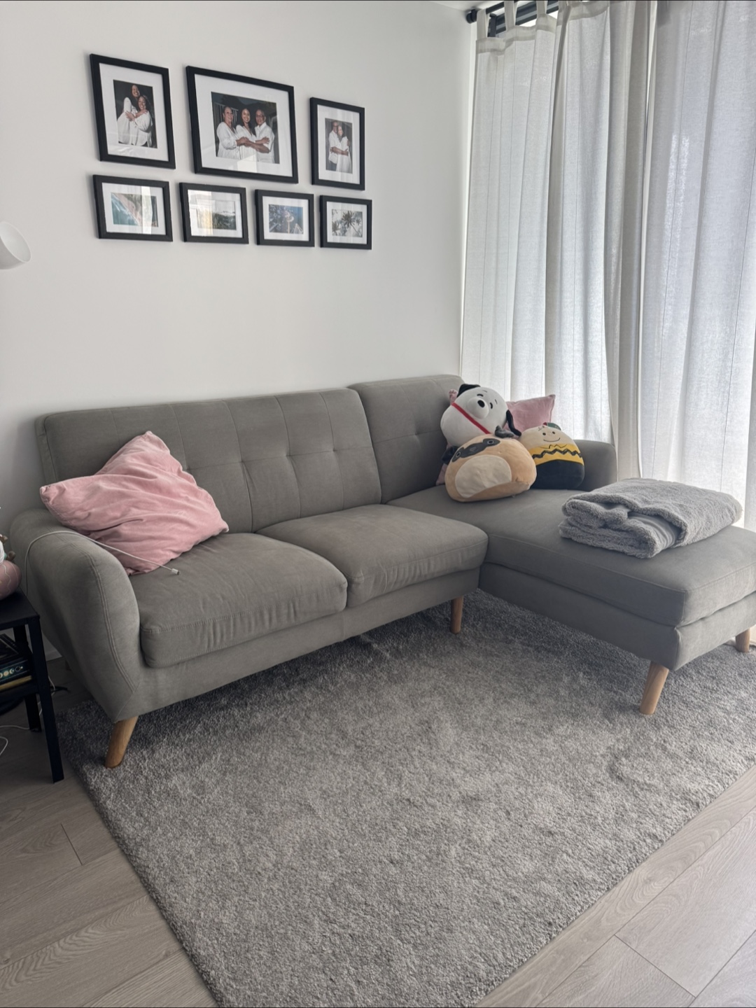 Structure Grey Sectional Sofa