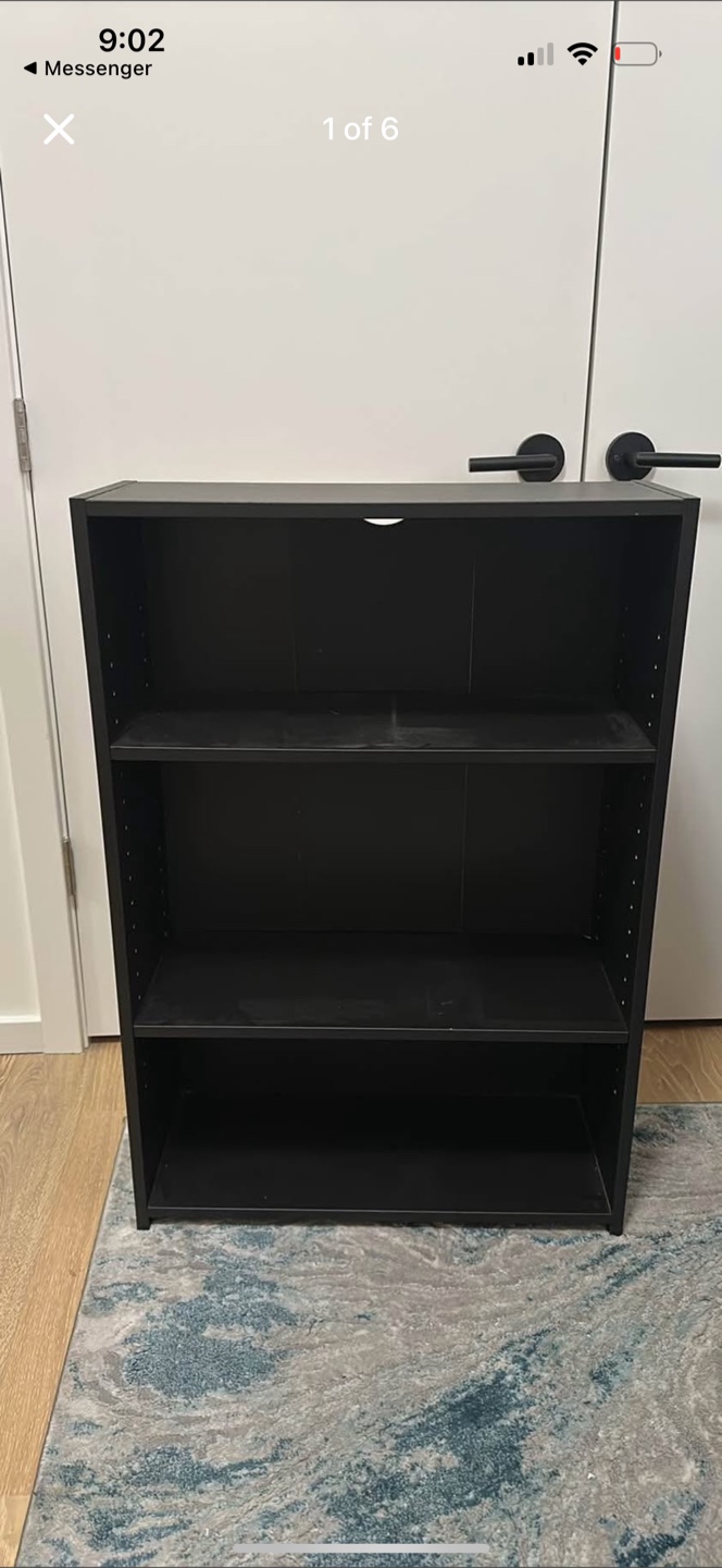 Target Room Essentials 3-Shelf Black Bookcase