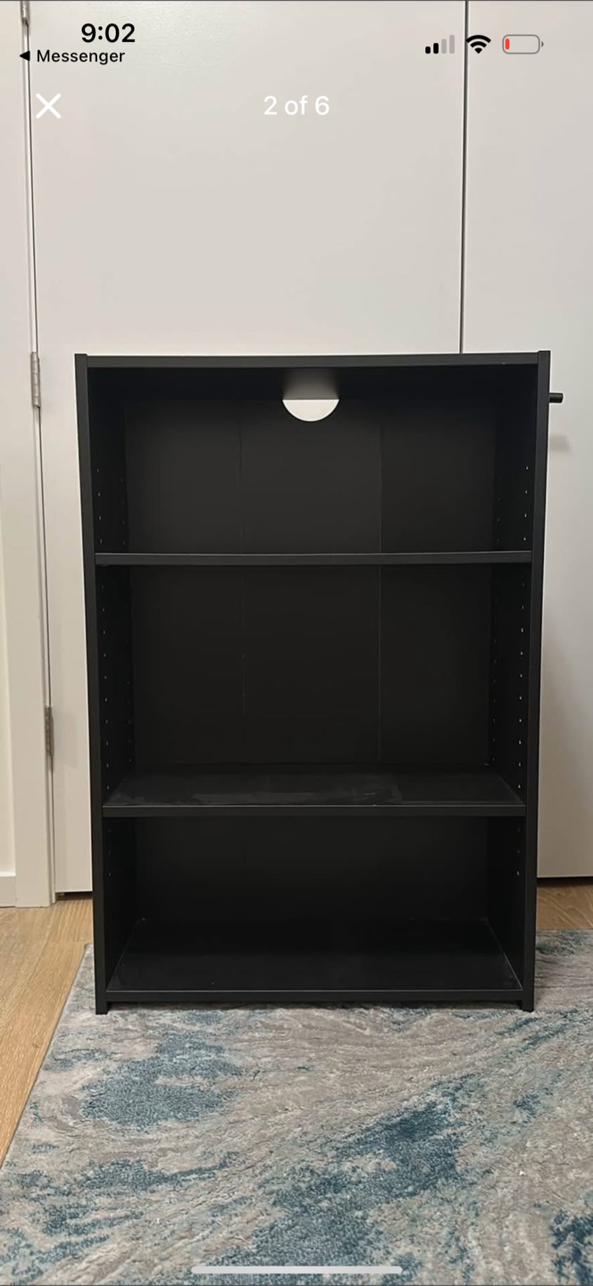 Target Room Essentials 3-Shelf Black Bookcase - photo 2