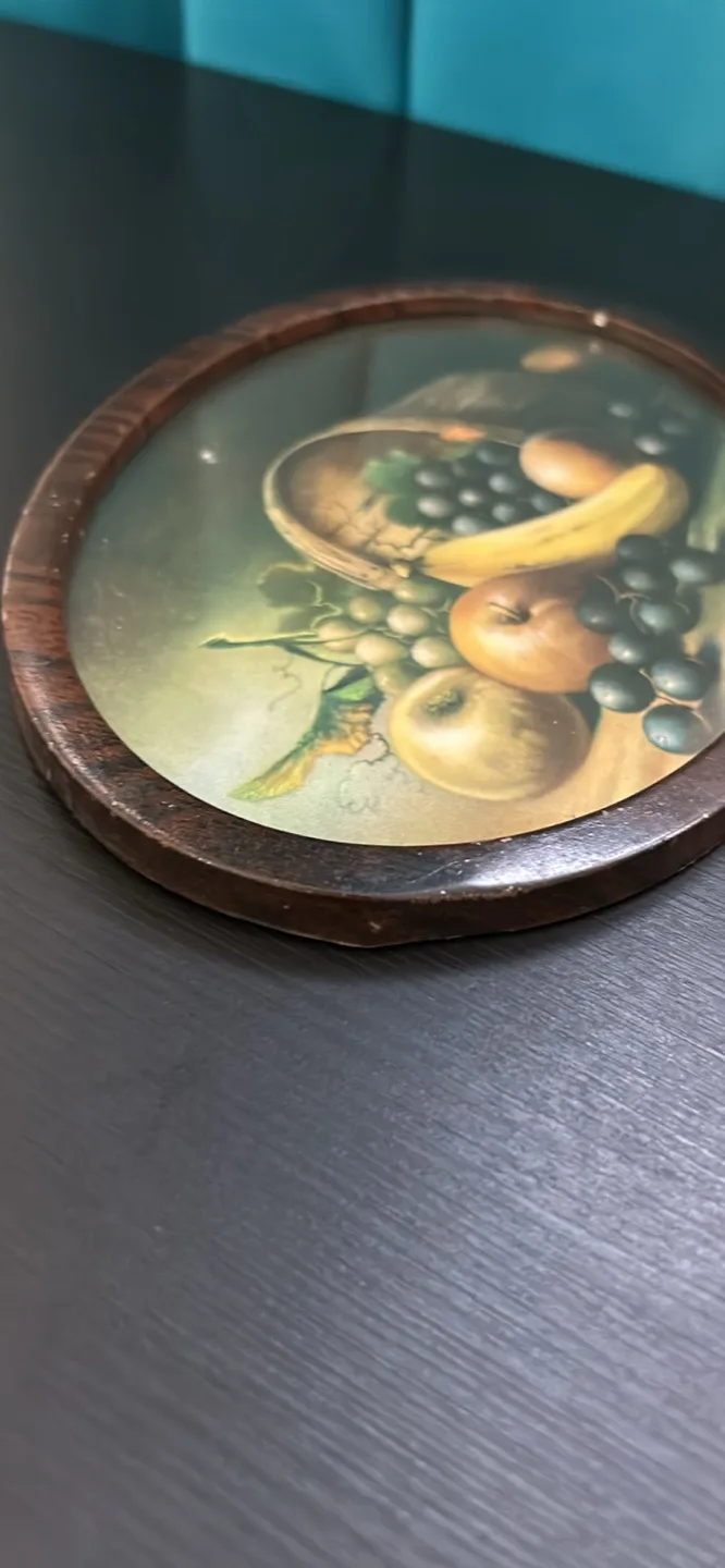 Vintage Fruit Still Life Oval Picture thumbnail