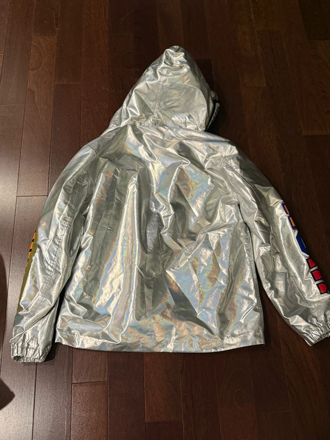 Brand New A Bathing Ape Silver Shark Hoodie Jacket Size Small image indicator(6)