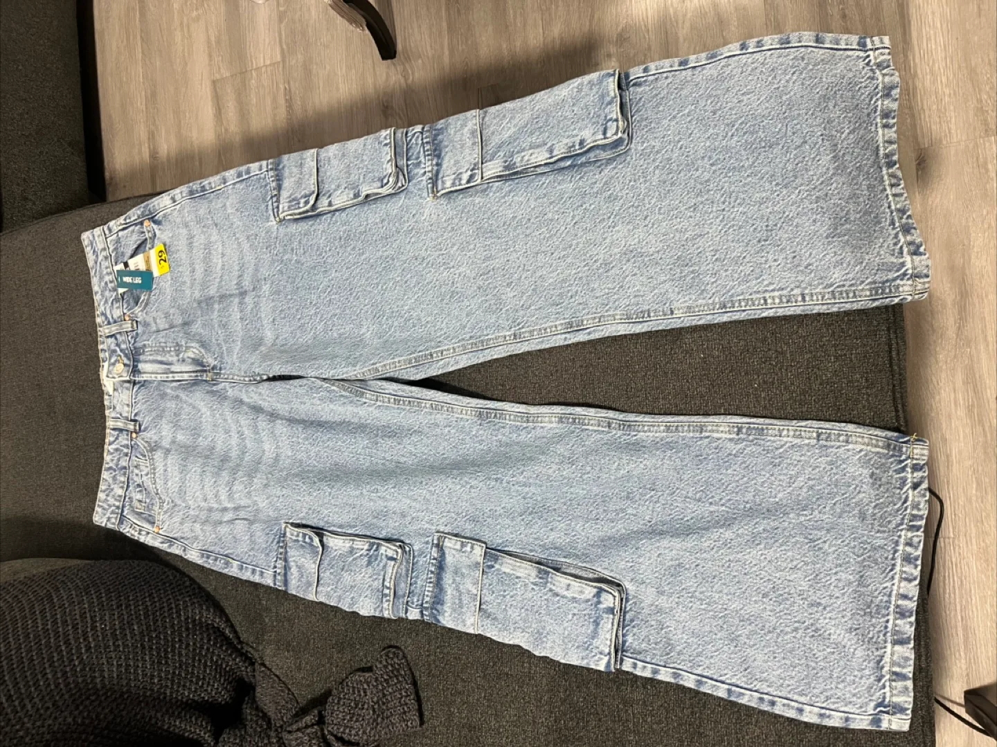 My Style Women's Wide Leg Cargo Jeans - Size 12 thumbnail