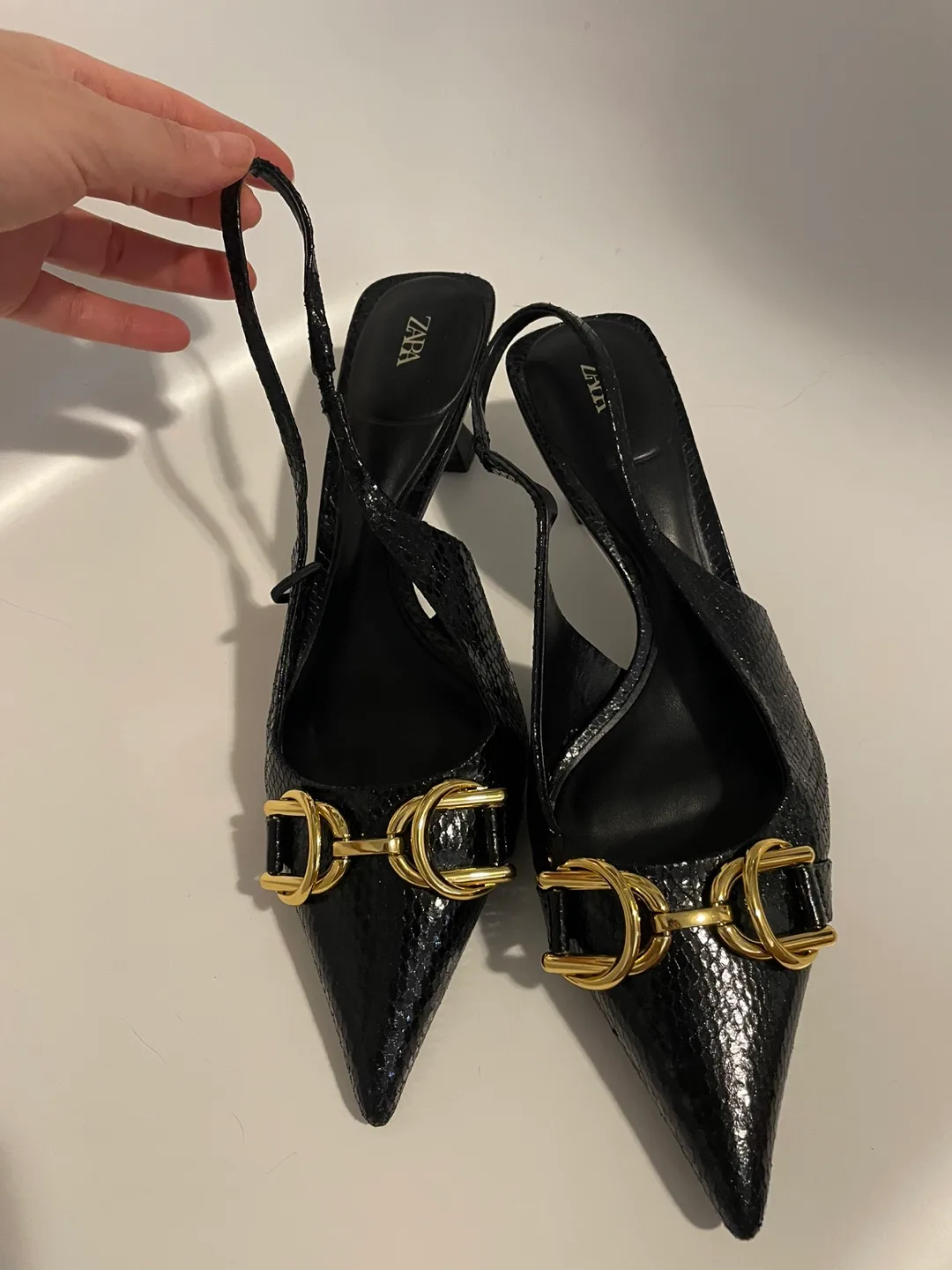 Zara Black Heels size 10 thumbnail