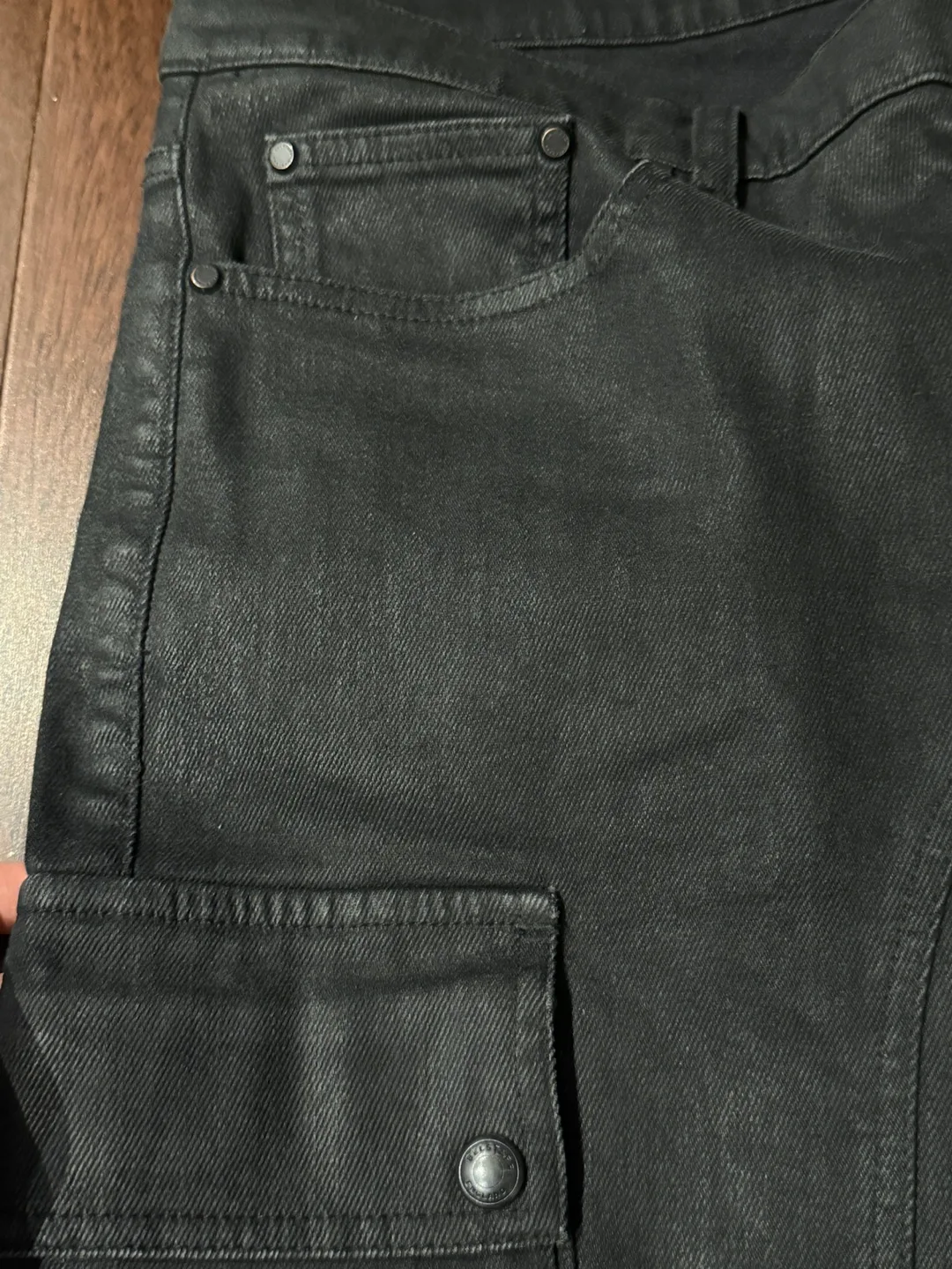 Belstaff England 1924 Men's Black Slim Fit Cargo Jeans image indicator(2)