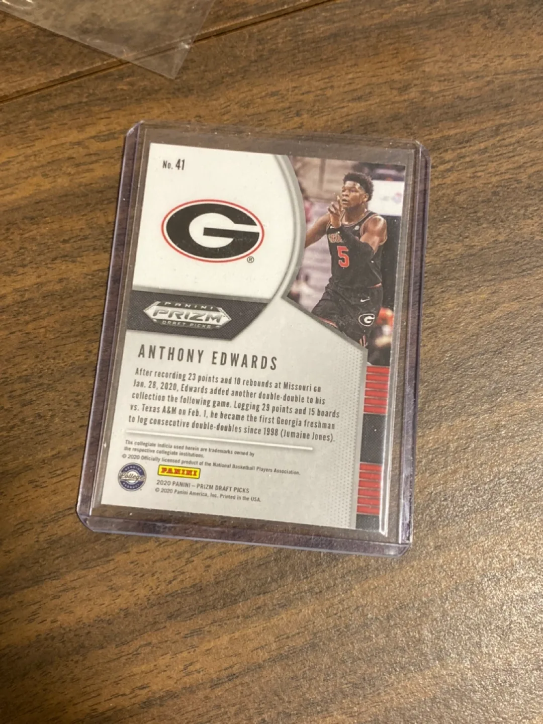 Anthony Edwards Basketball Card Rookie Card Panini Prizm image indicator(2)