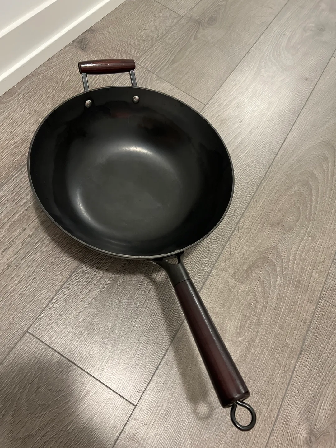 Cast Iron Wok with Wooden Handles thumbnail