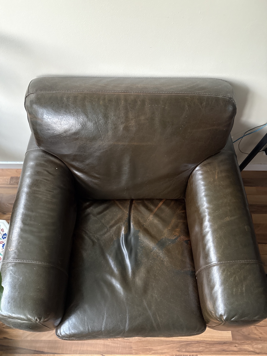 Dark Brown Leather Armchair - photo 3