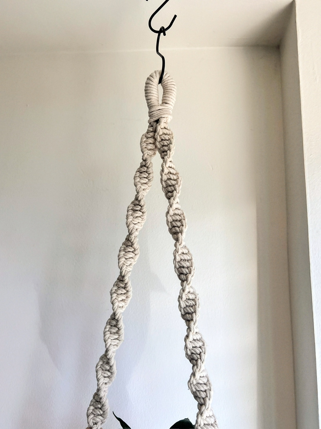 Macrame Plant Hanger with Wooden Bead Accents - photo 4