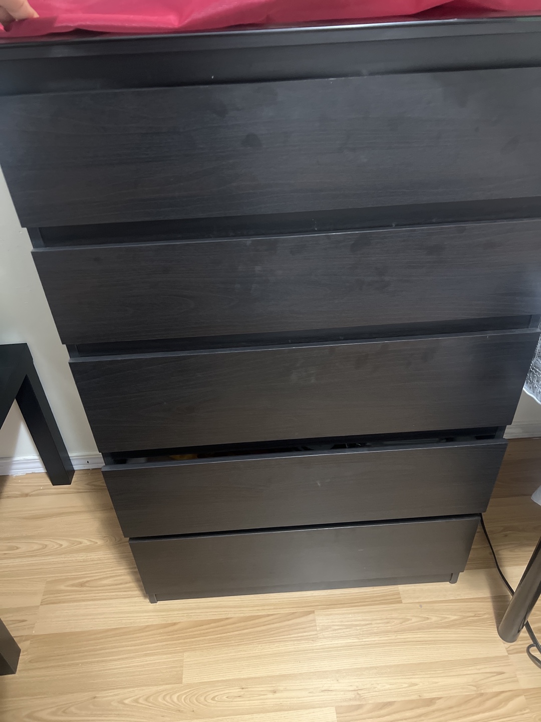 IKEA MALM 5-drawer Chest - Black-Brown