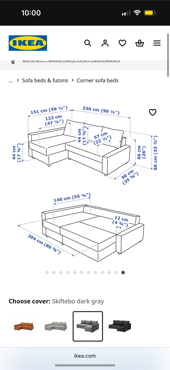 IKEA Friheten Corner Sofa Bed - photo 4