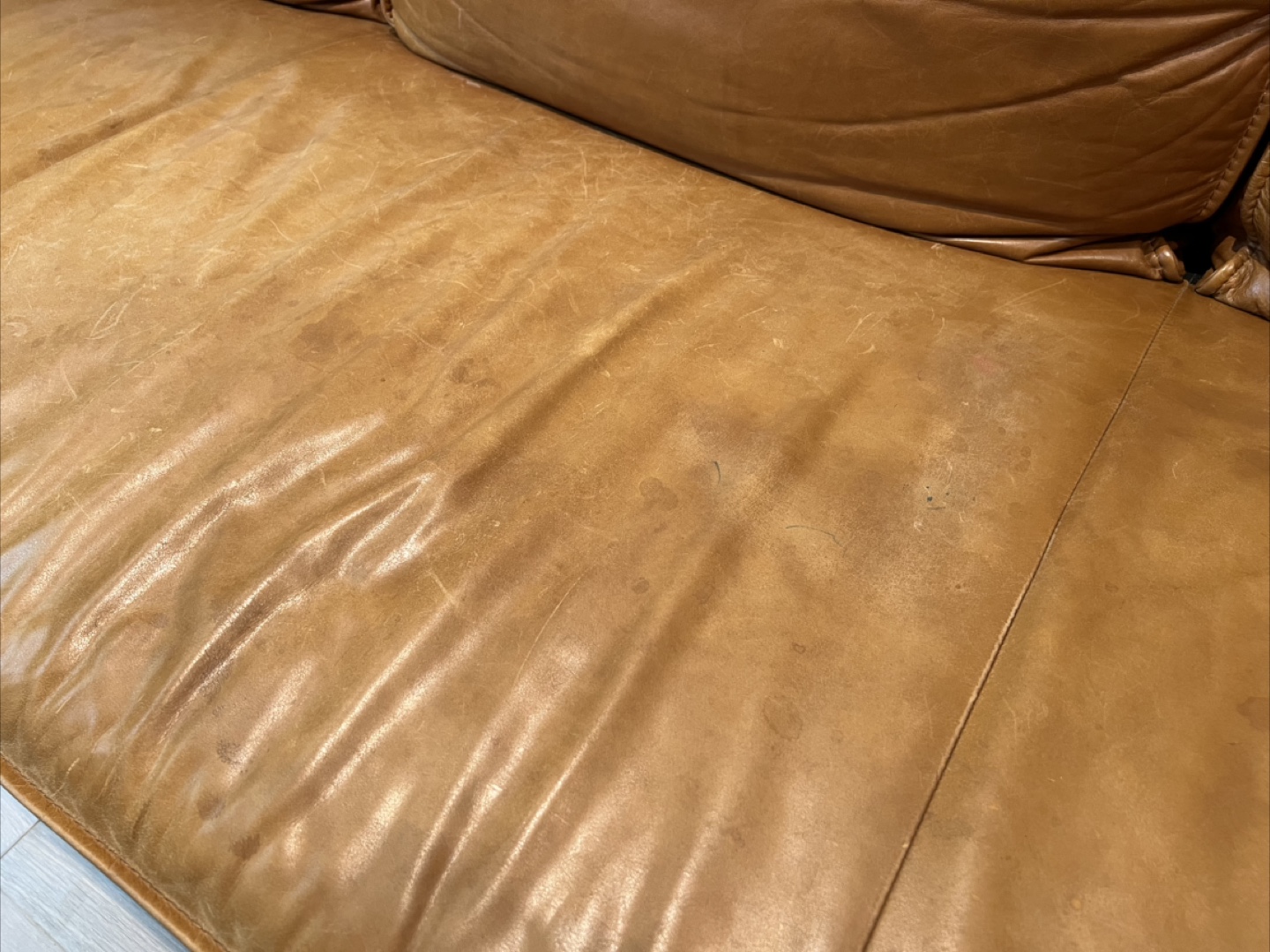 West Elm Axel Leather Sofa - 89" Saddle Leather - photo 4
