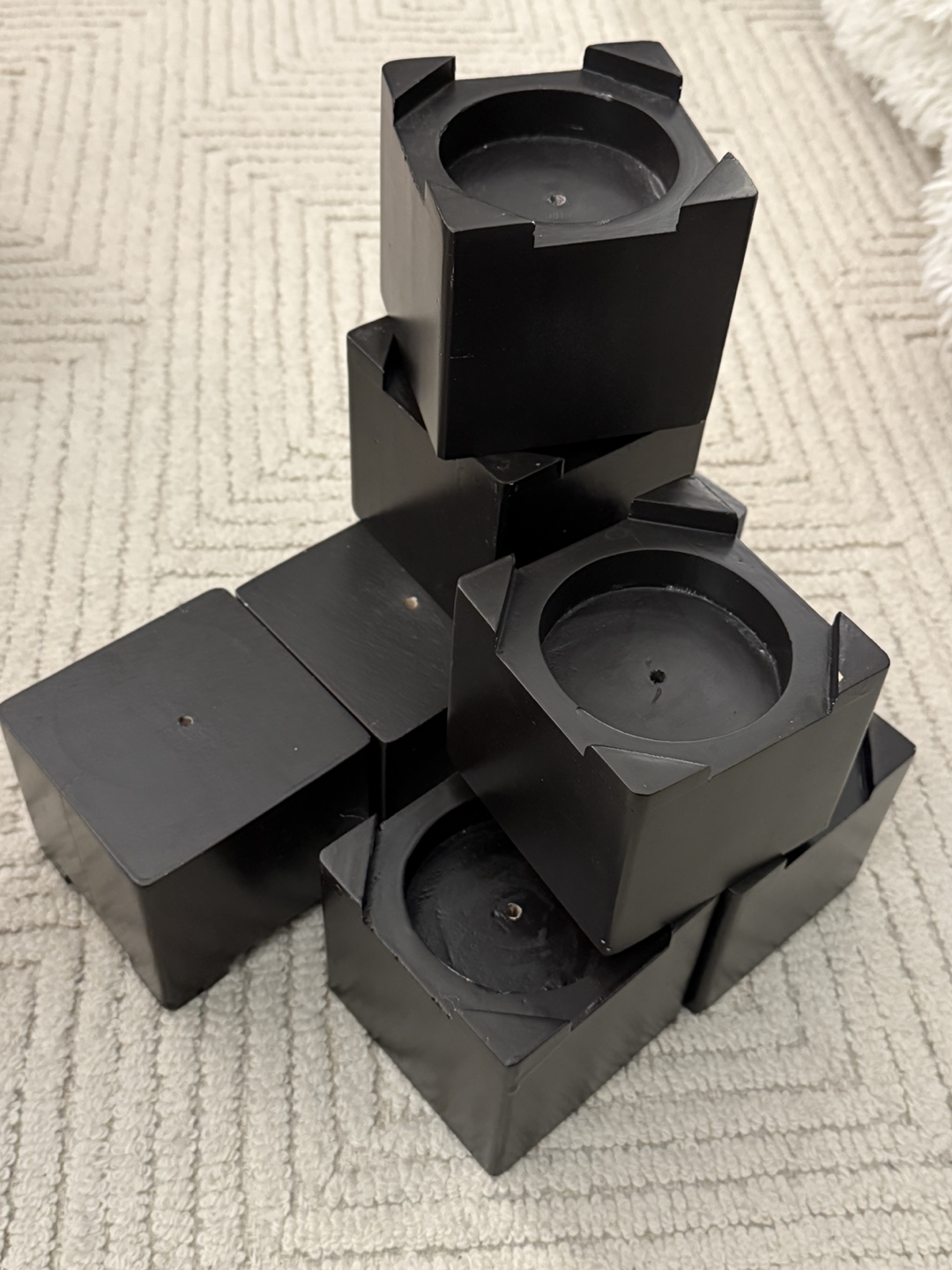 Set of Black Furniture Risers