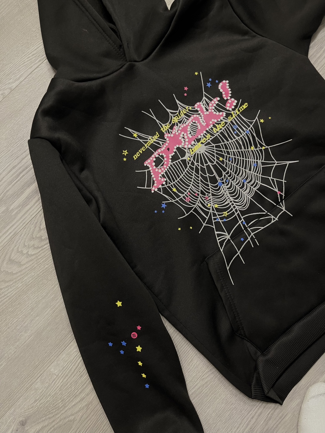Sp5der Hoodie Small Pink Black - photo 3