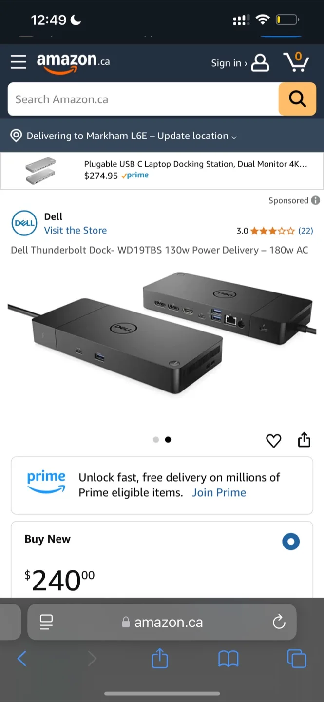 Dell Thunderbolt Dock - WD19TBS 130W Power Delivery image indicator(2)