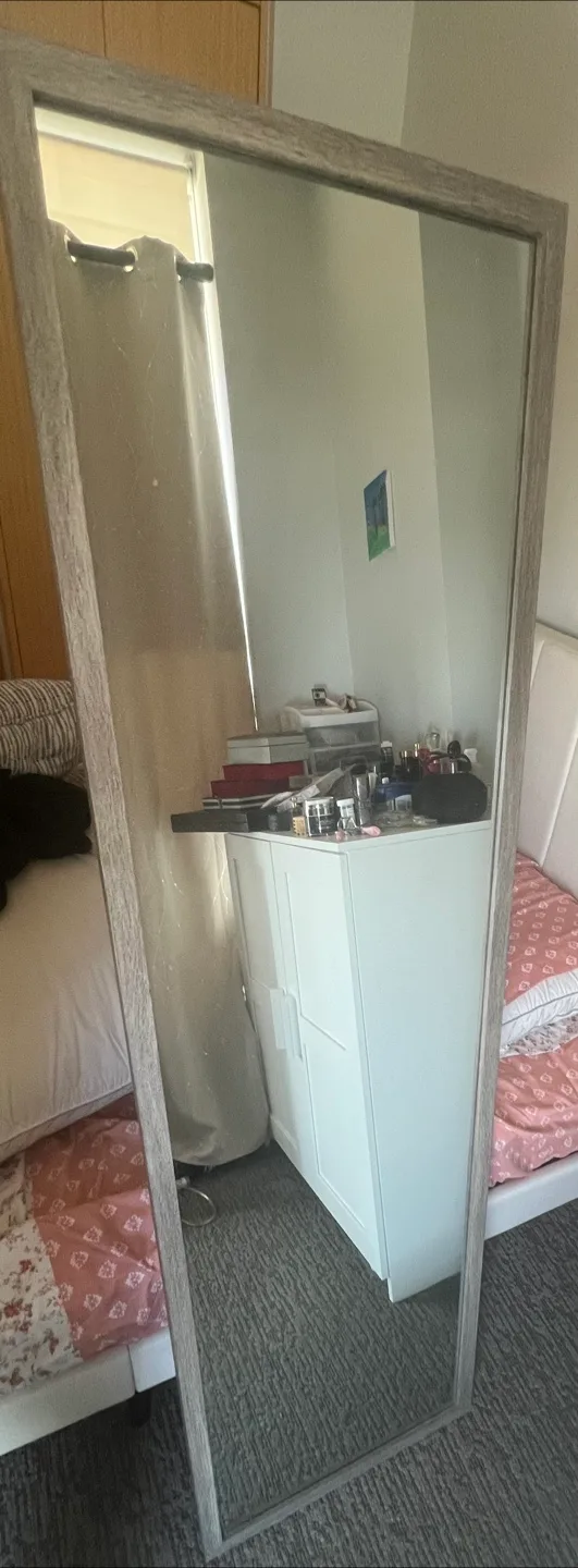 Full Length Mirror with Grey Frame thumbnail