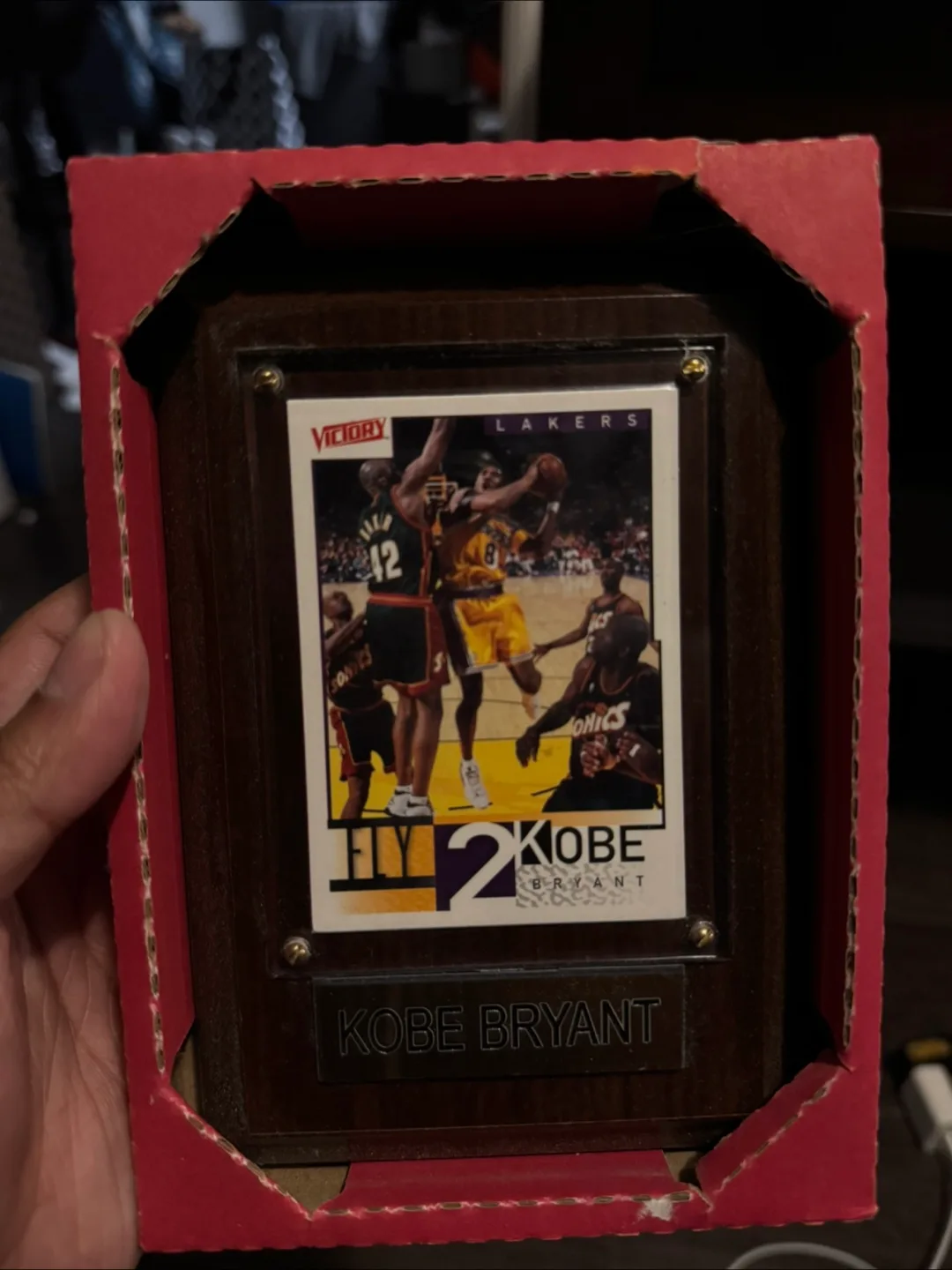 Kobe Bryant Lakers Victory Trading Card Plaque thumbnail