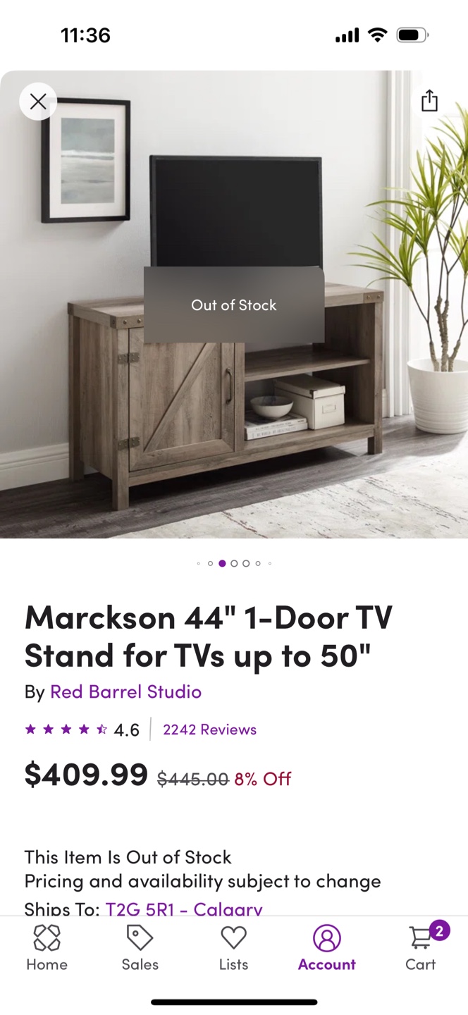 Red Barrel Studio Marckson 44" TV Stand - photo 5