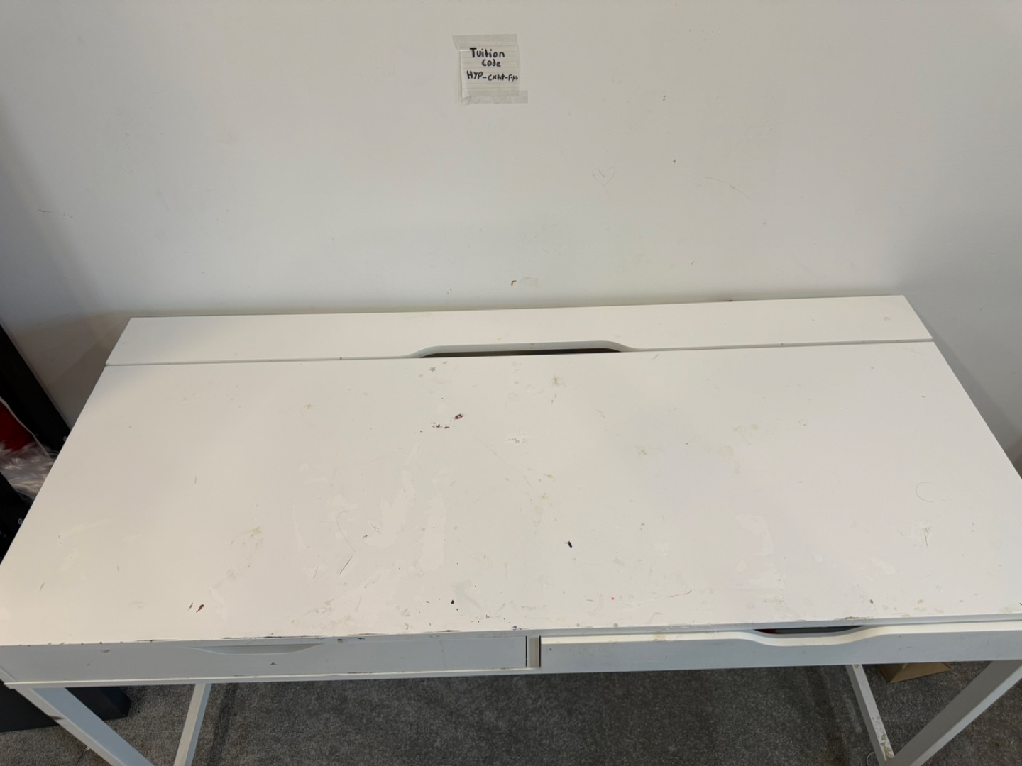 White Desk with Two Drawers - photo 3