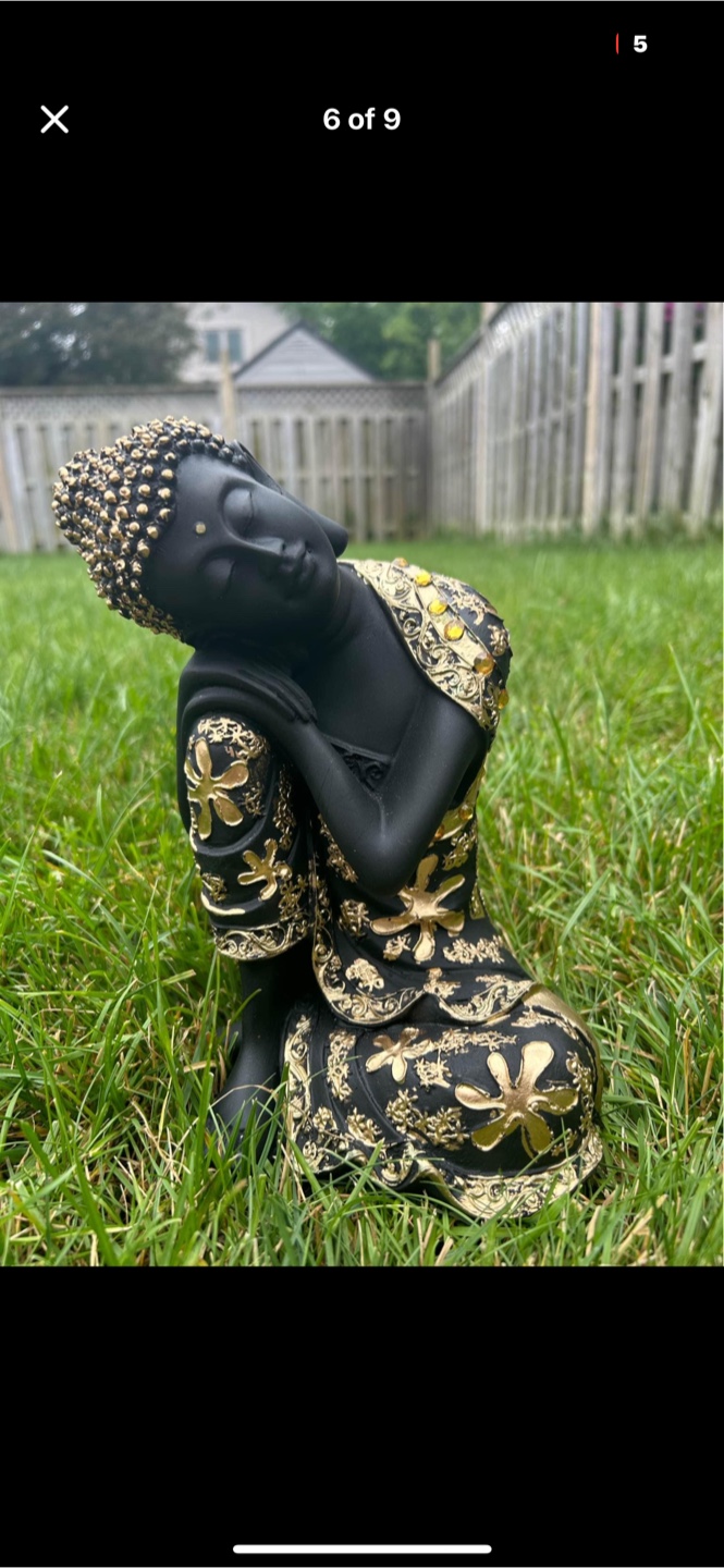 Sleeping Buddha Statue - Black and Gold - photo 5