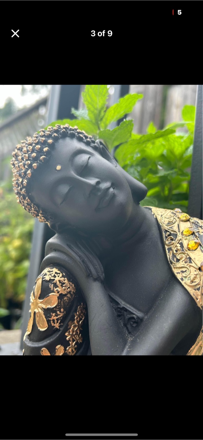 Sleeping Buddha Statue - Black and Gold - photo 2