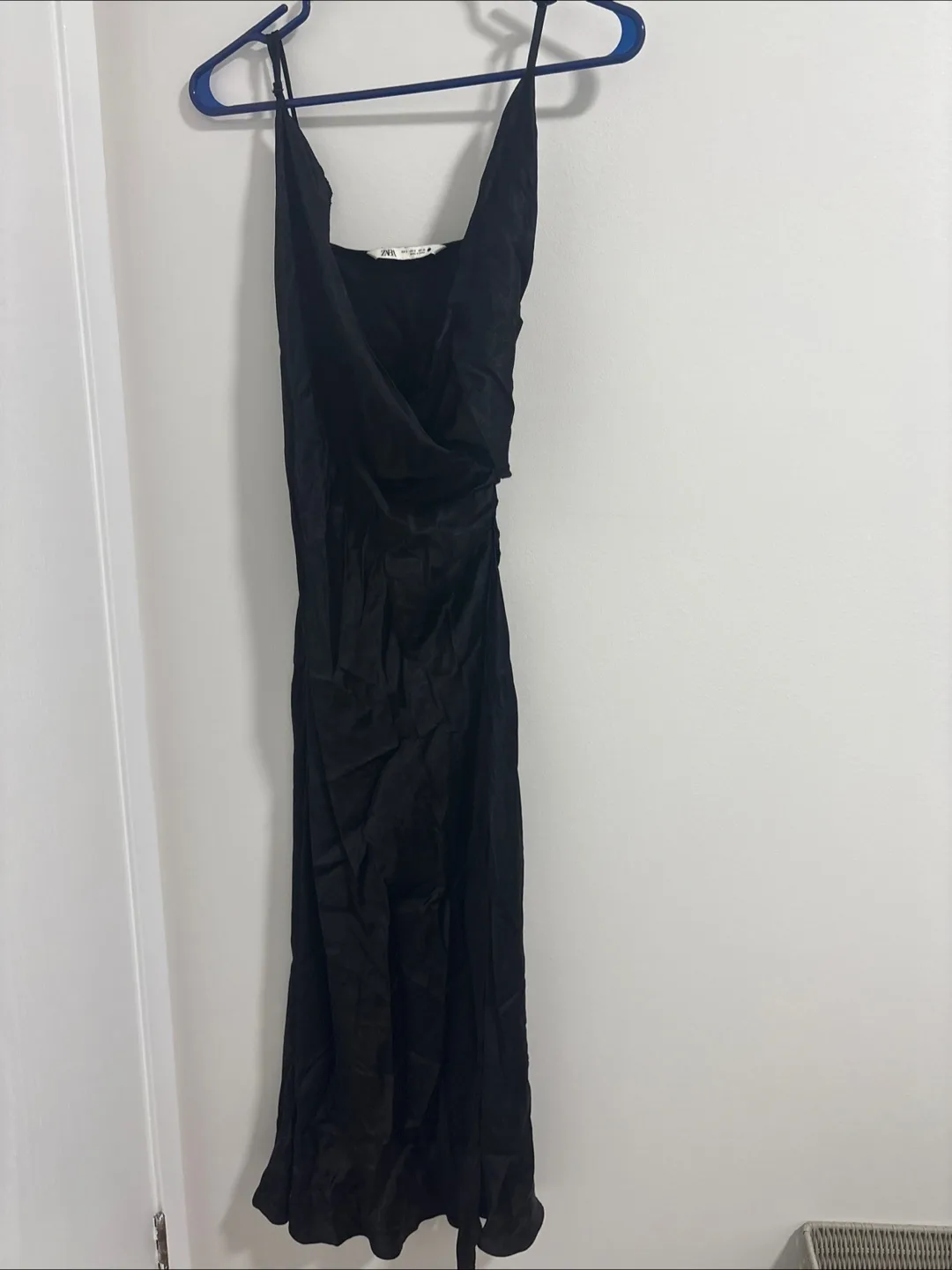 Zara Black Wrap Mini Dress thumbnail