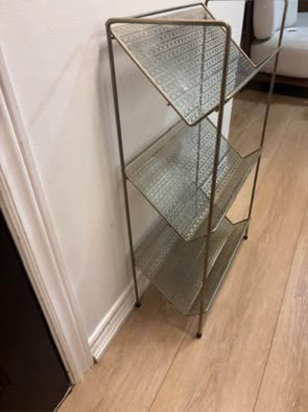 MCM gold toned 3 tier shelf - photo 2