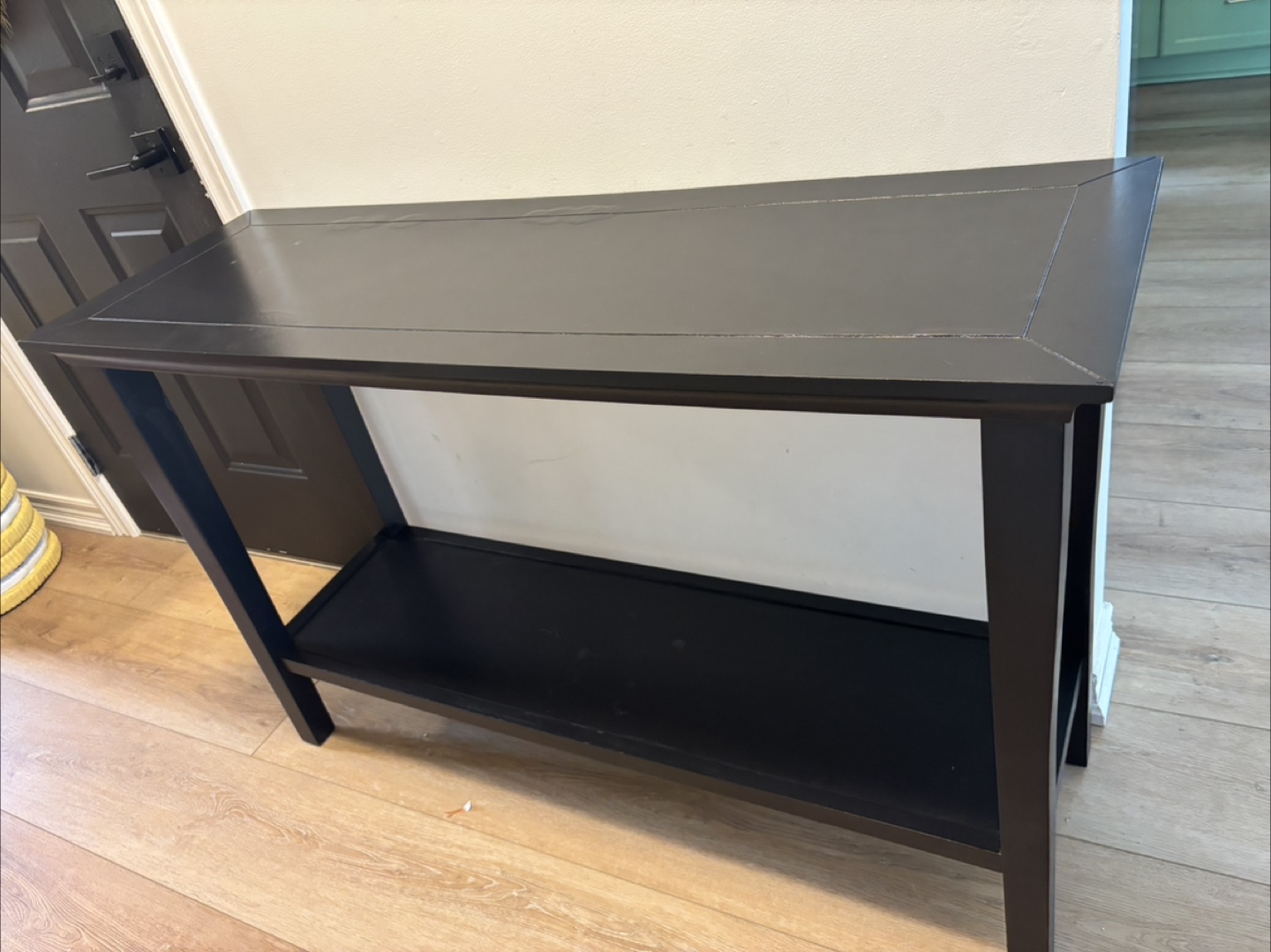 Black console/ sofa/ entryway table