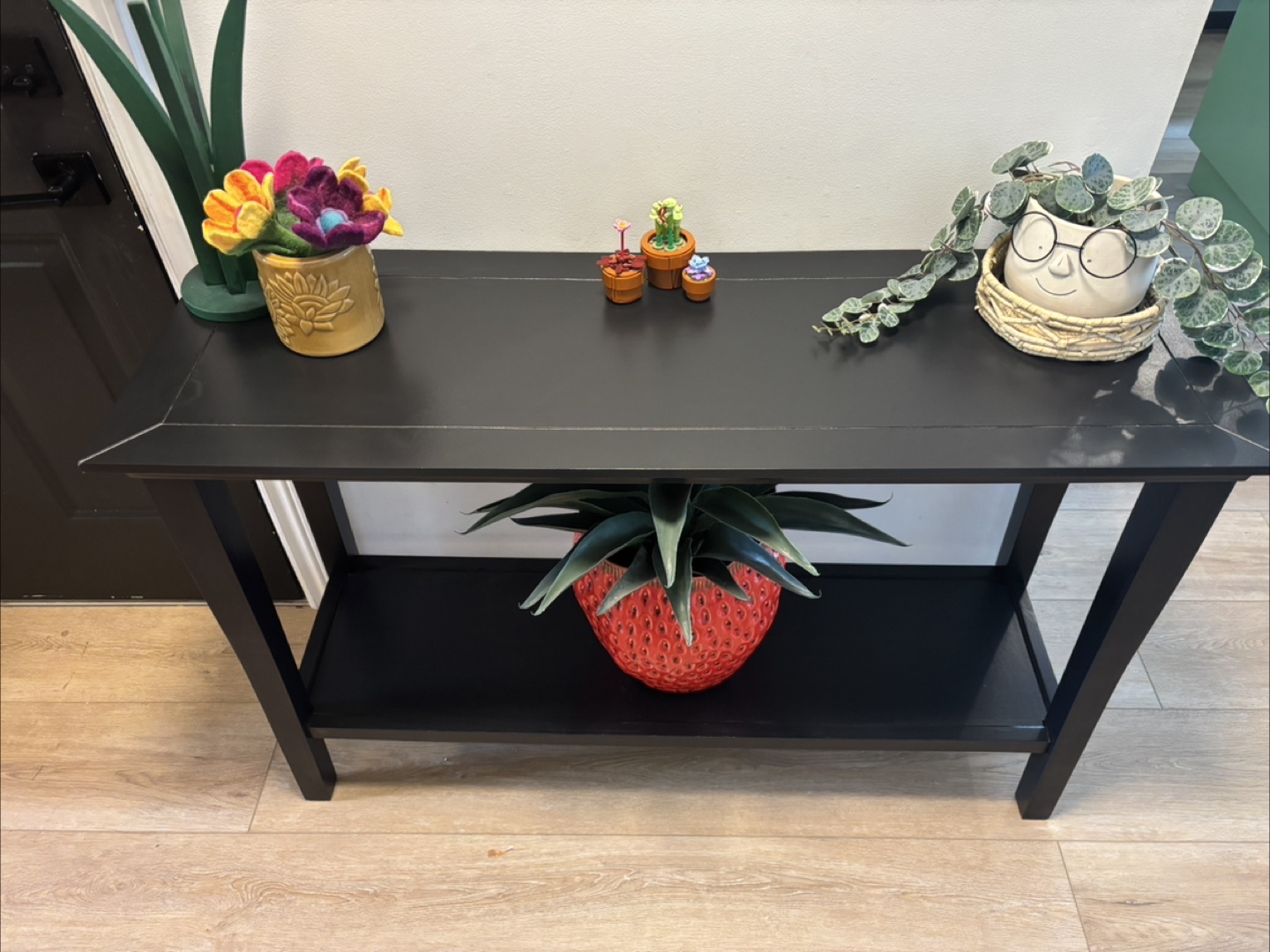 Black console/ sofa/ entryway table - photo 5