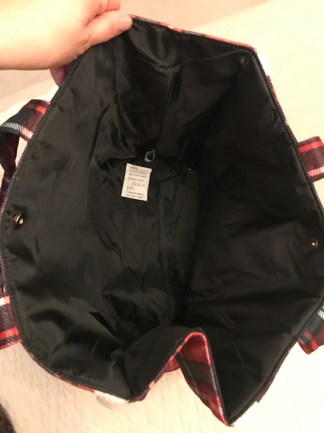 Victoria's Secret Red Plaid Tote Bag image indicator(4)