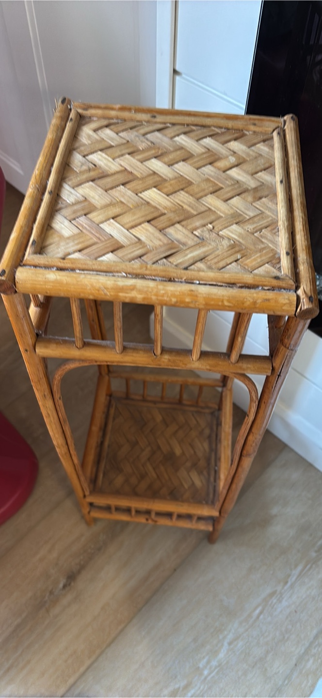26" bamboo boho plant stand