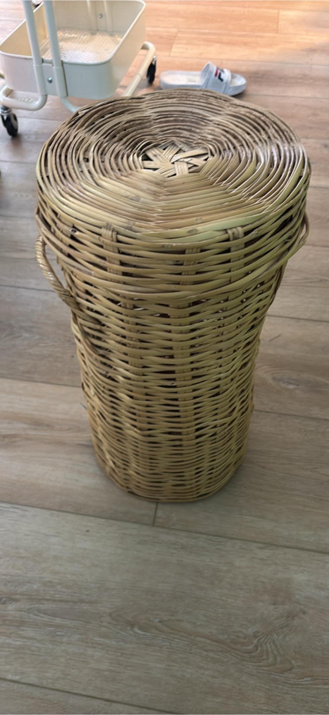 20" tall wicker boho laundry or other tall basket
