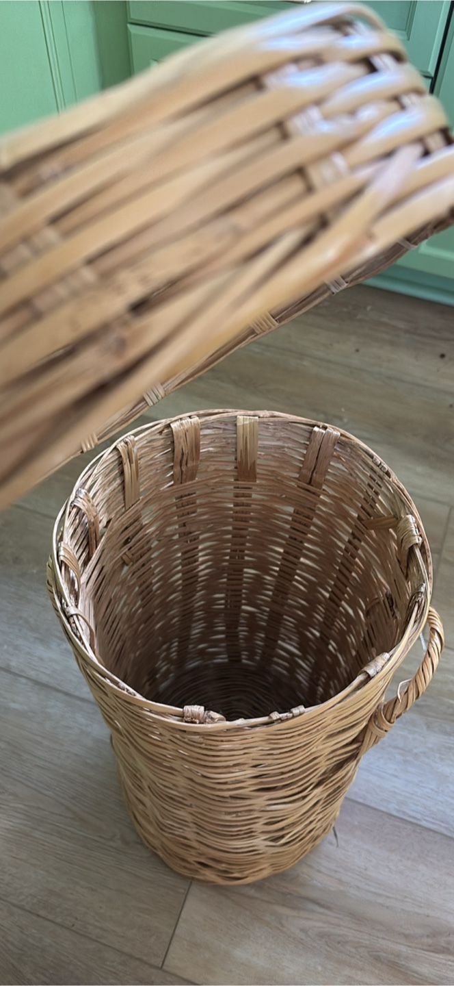20" tall wicker boho laundry or other tall basket - photo 2