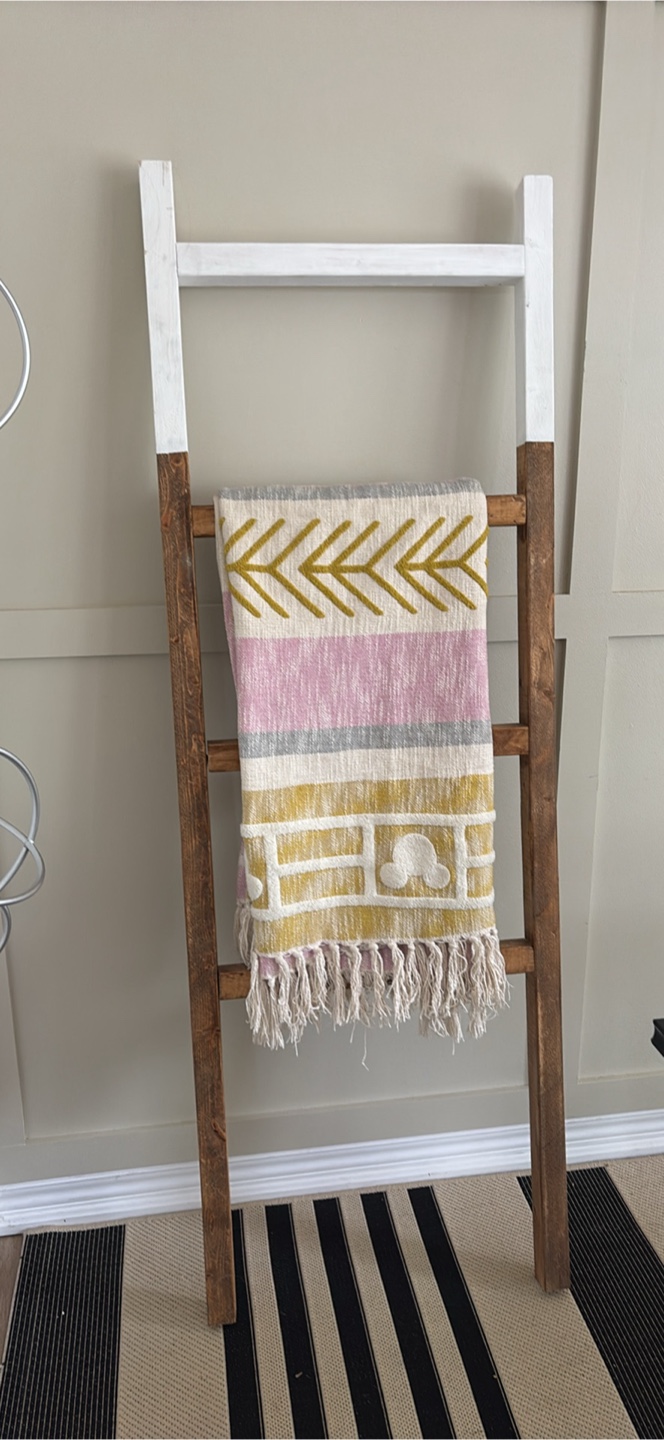 Gorgeous Farmhouse 5 foot  wood decorative ladder
