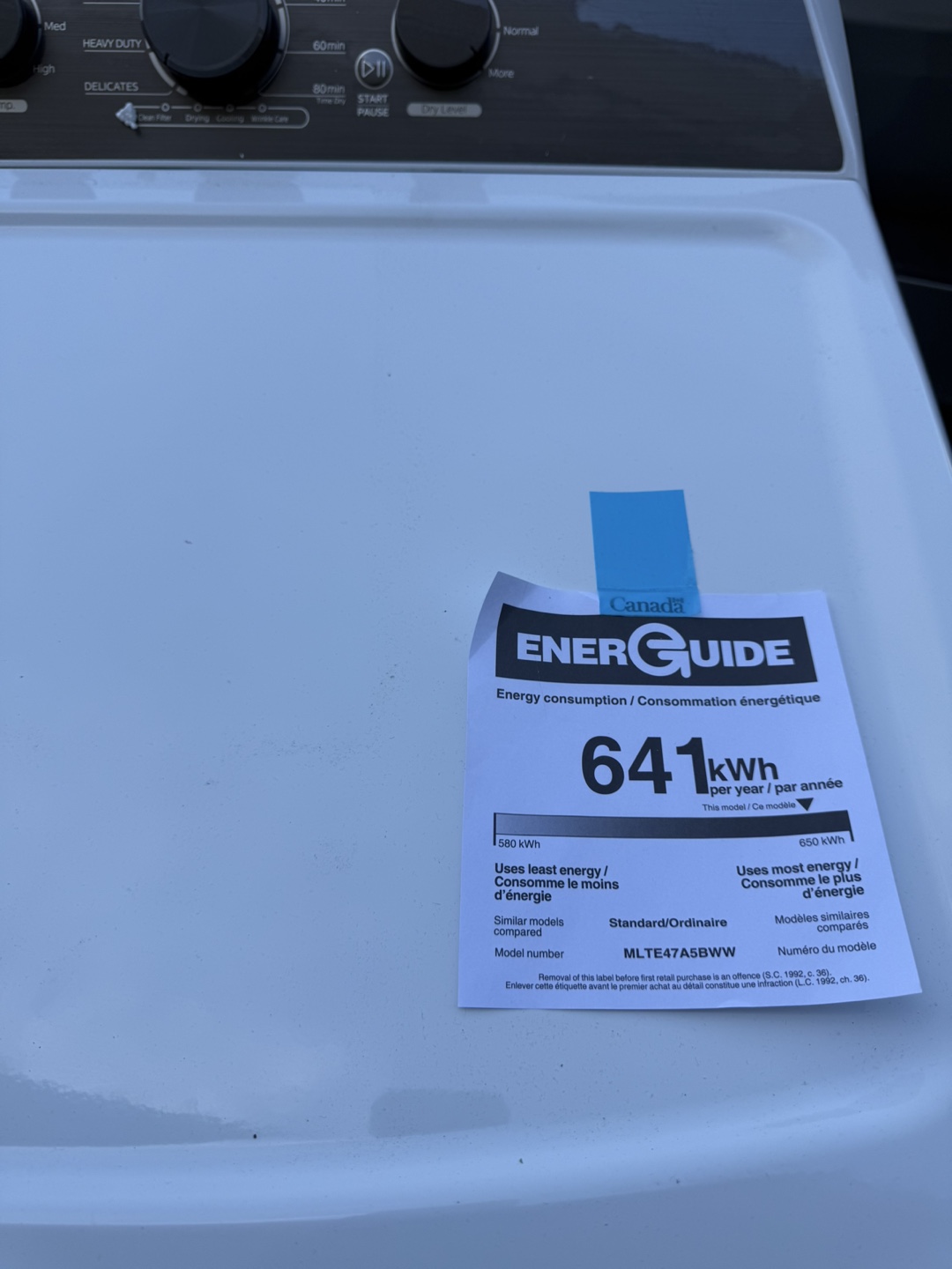 Midea 7.2 Cu.Ft. 240V Electric Dryer - photo 2