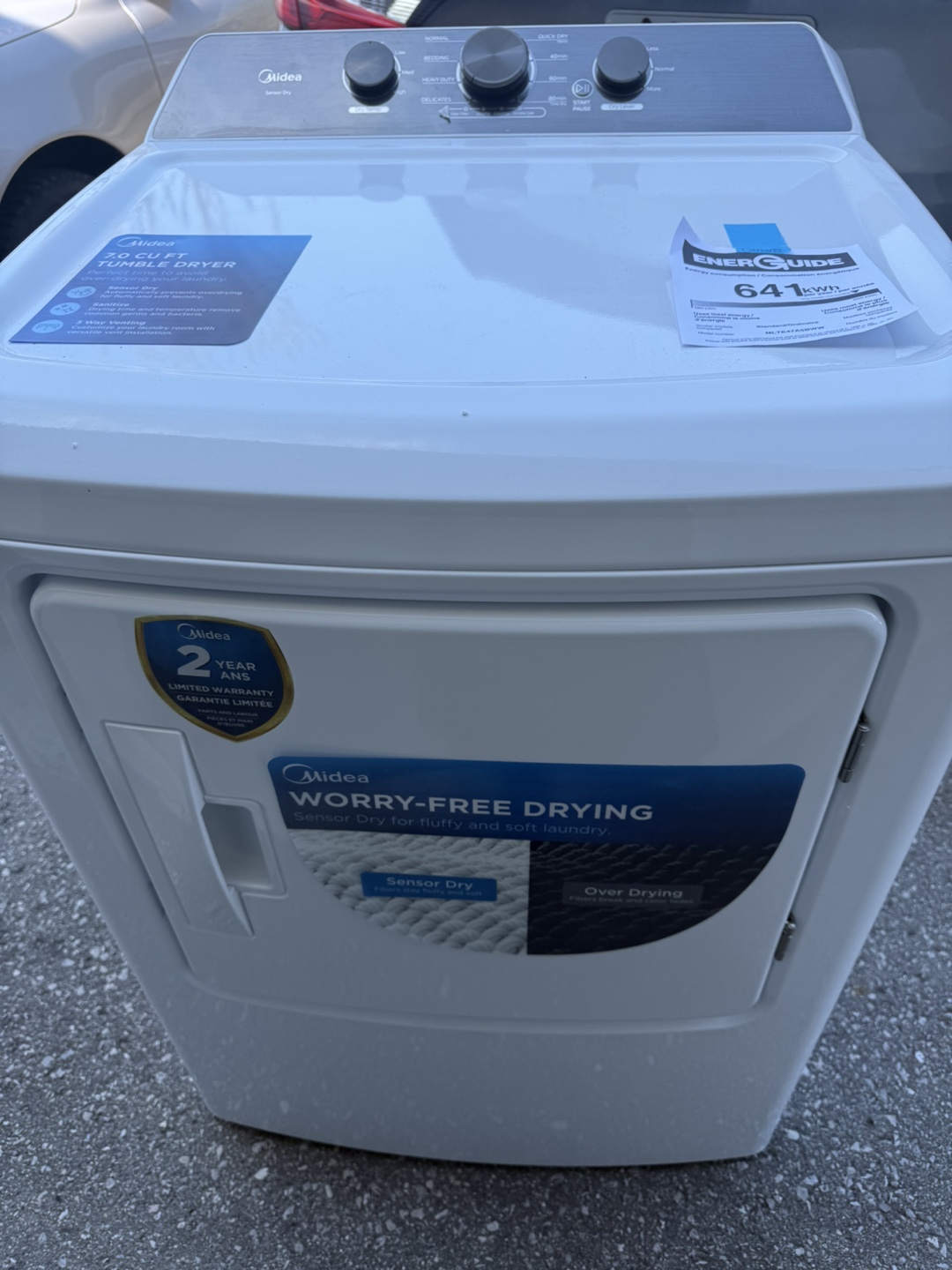 Midea 7.2 Cu.Ft. 240V Electric Dryer