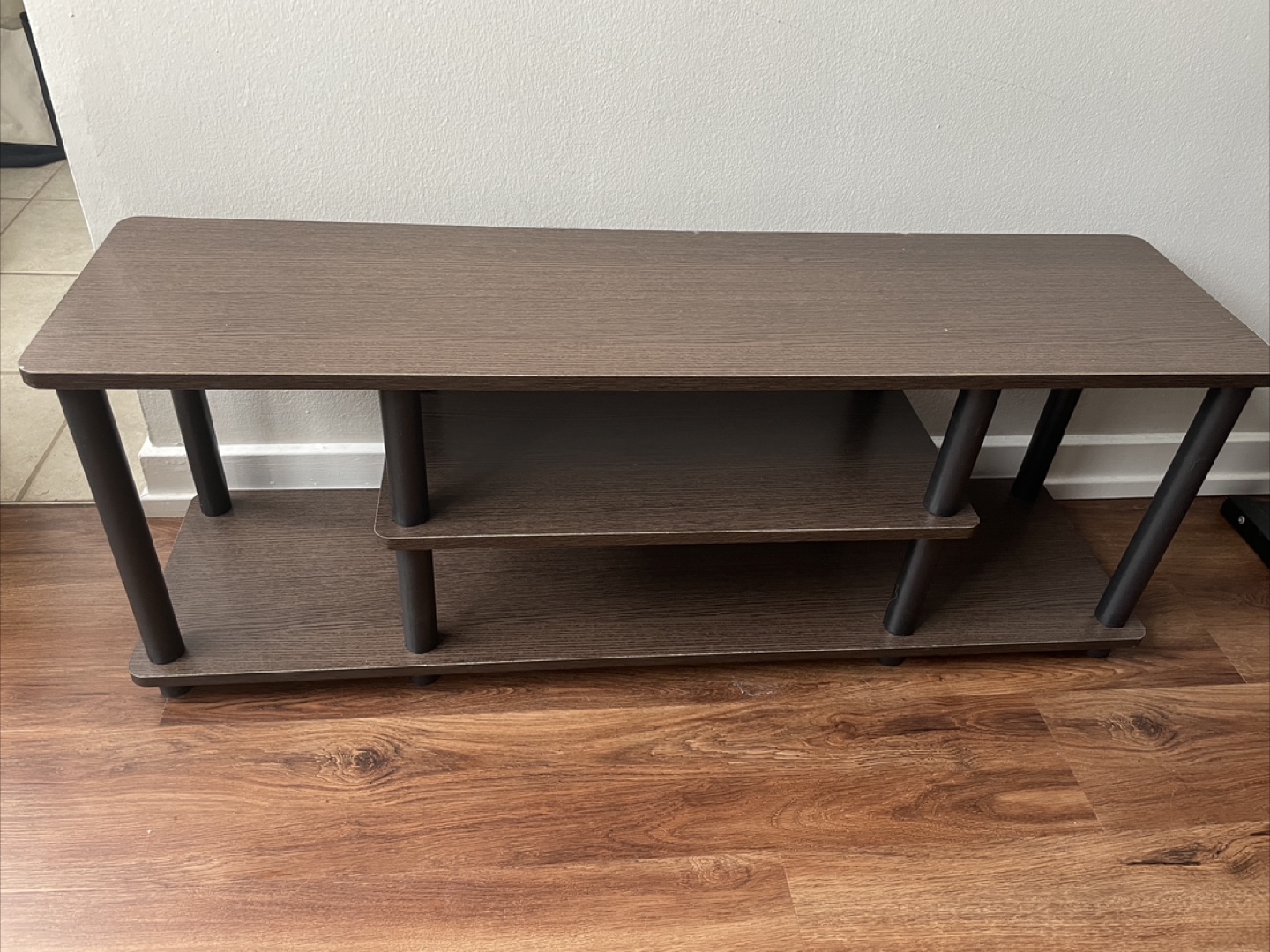 TV Stand with Two Level Shelves (fits up to 50 inch TV - photo 2