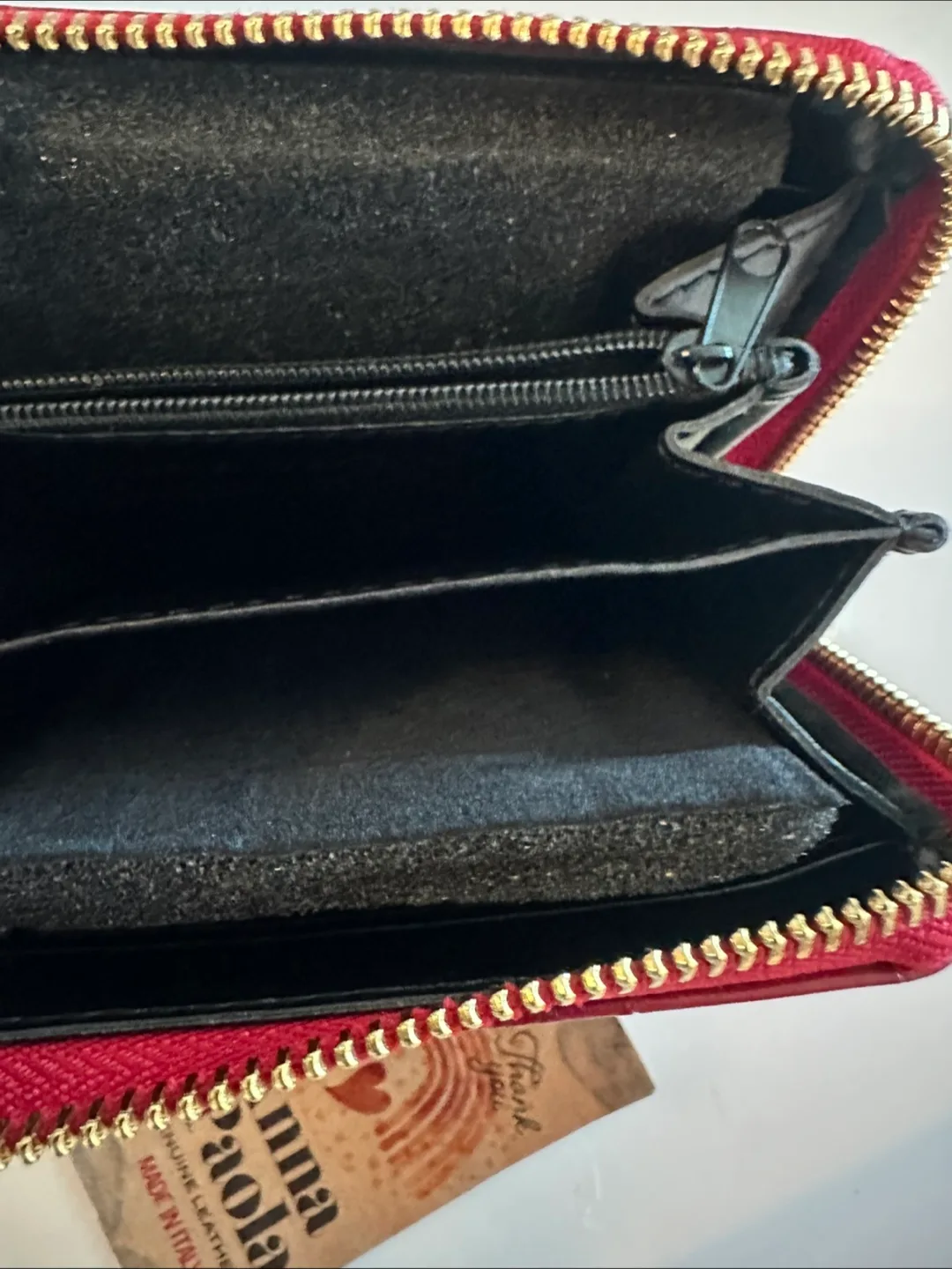 Anna Paola Red Leather Wallet image indicator(3)