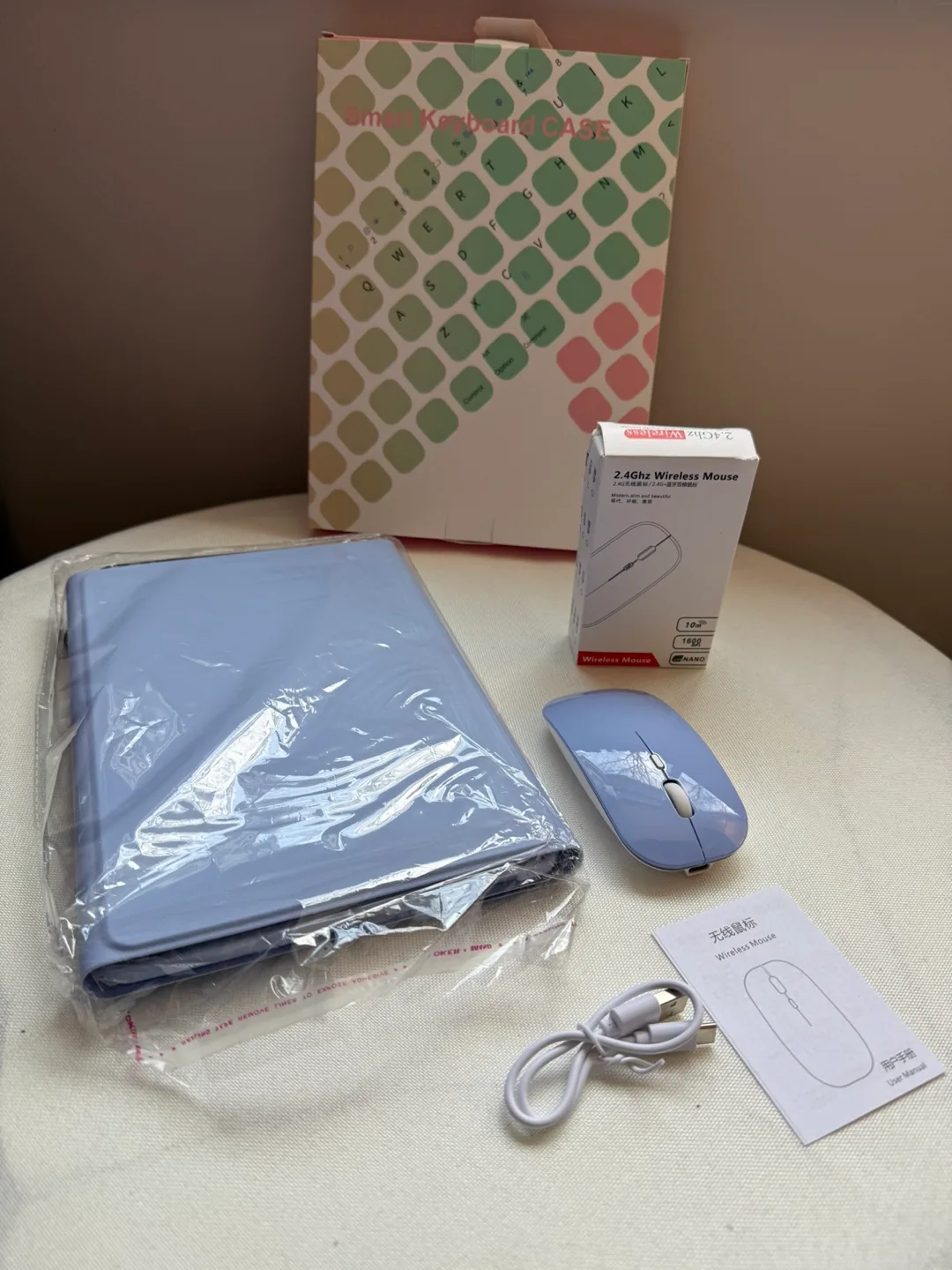 Wireless Mouse and Smart Keyboard Case Bundle