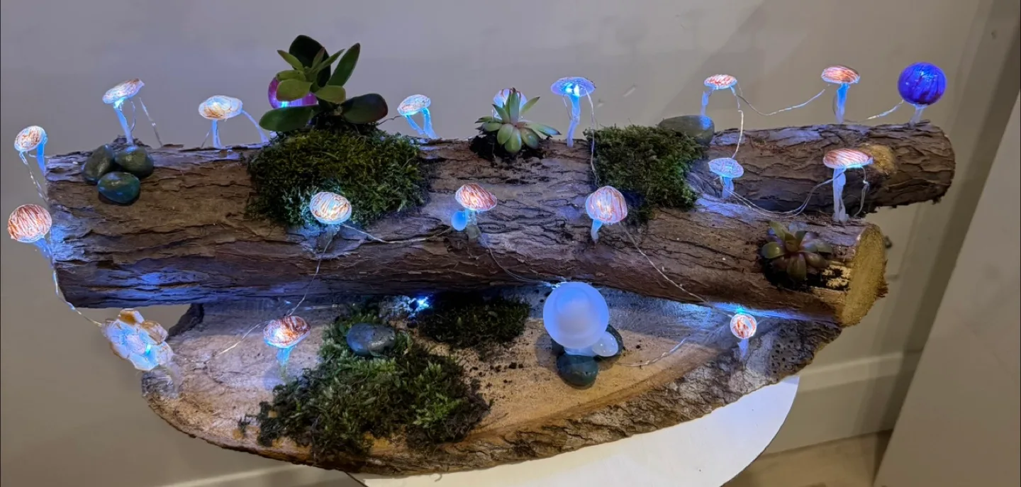 Enchanted Forest Mushroom Fairy Light Terrarium image indicator(2)