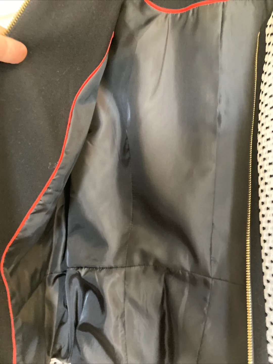 ✨Calvin Klein Women's Black and White Blazer, Size 12 image indicator(4)