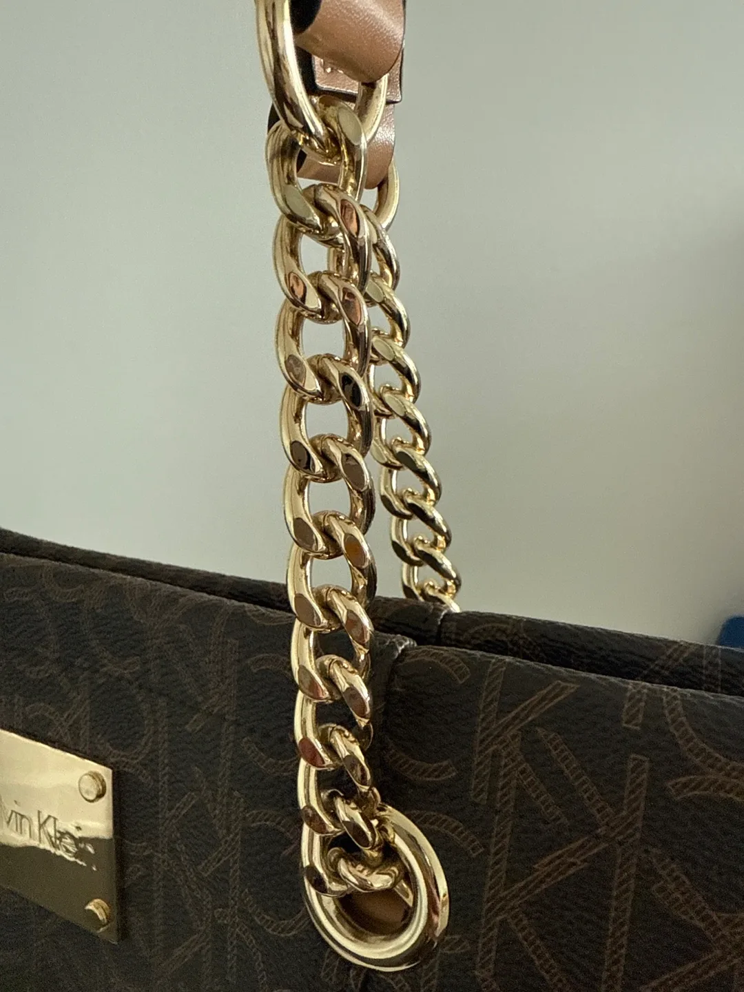 Calvin Klein Brown Monogram Tote Bag image indicator(4)