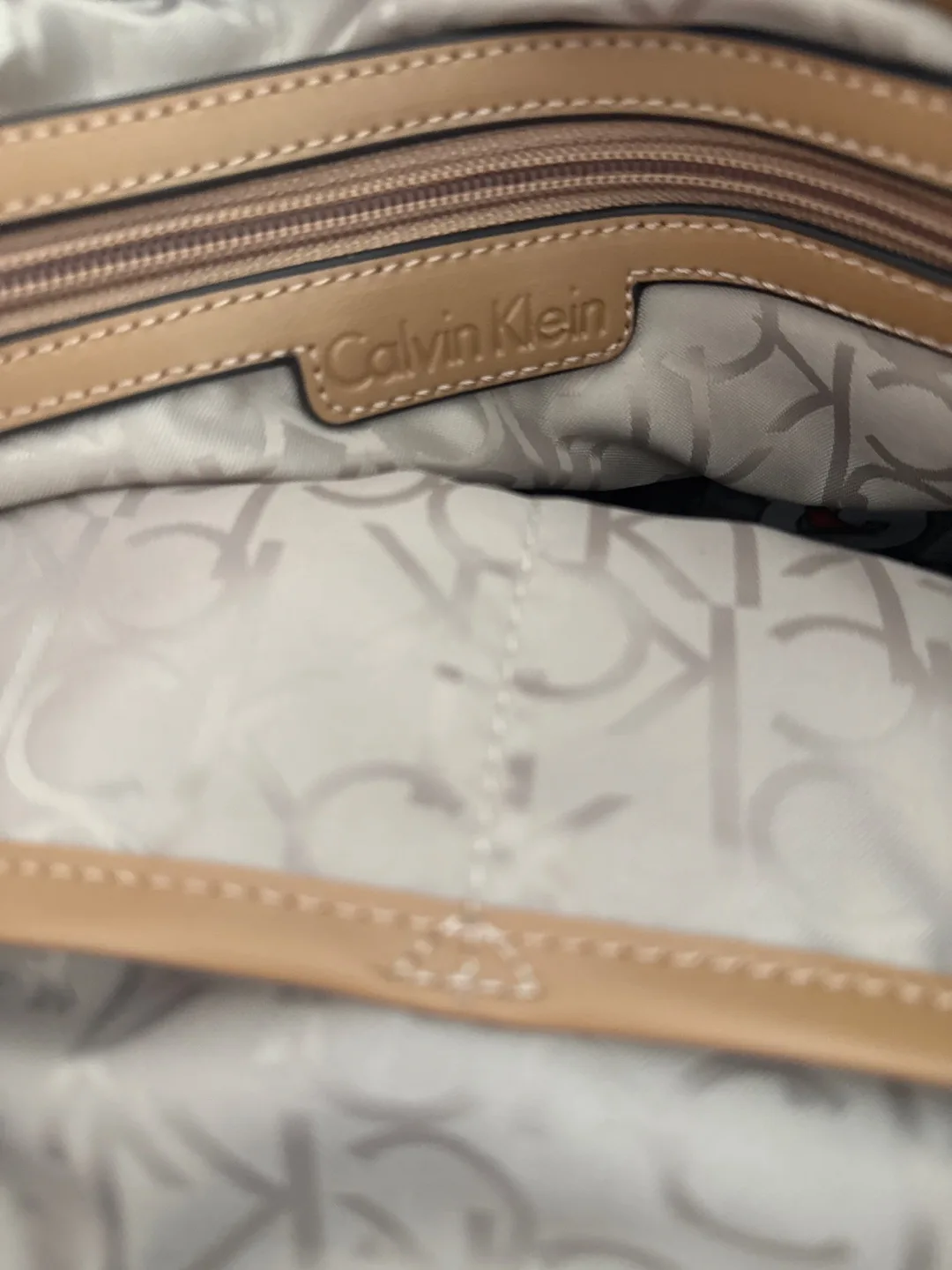 Calvin Klein Brown Monogram Tote Bag image indicator(7)