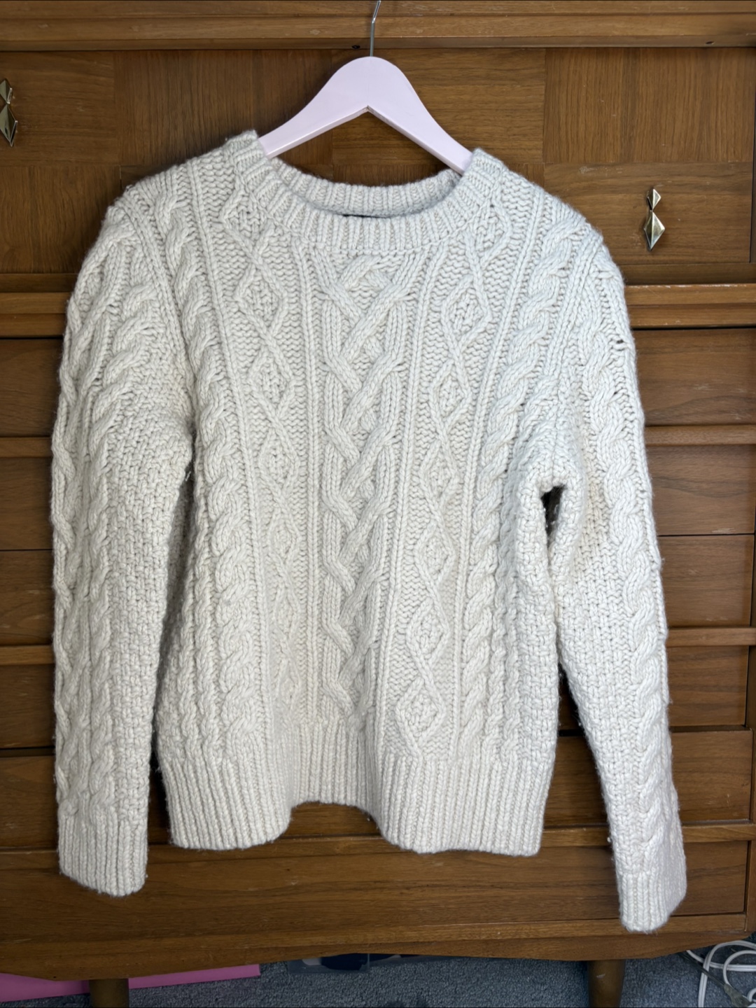 Women’s wool fisherman sweater