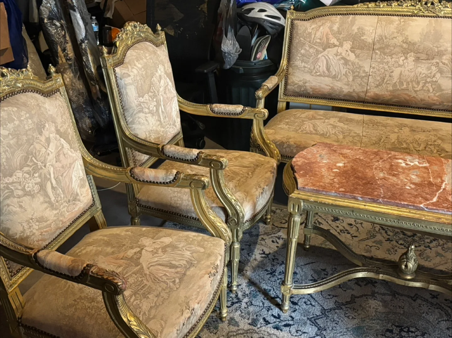 Antique French Provincial Style Living Room Set thumbnail