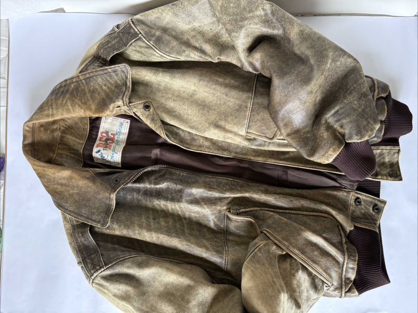 Men’s 1980’s leather bomber jacket - photo 4