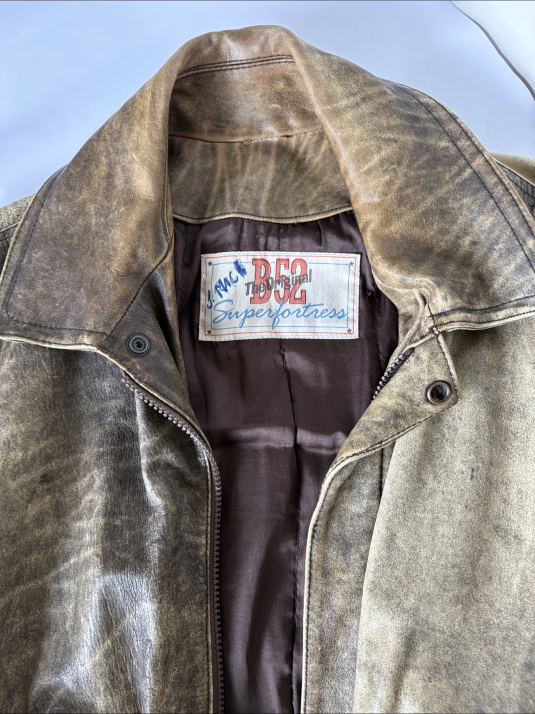 Men’s 1980’s leather bomber jacket - photo 3